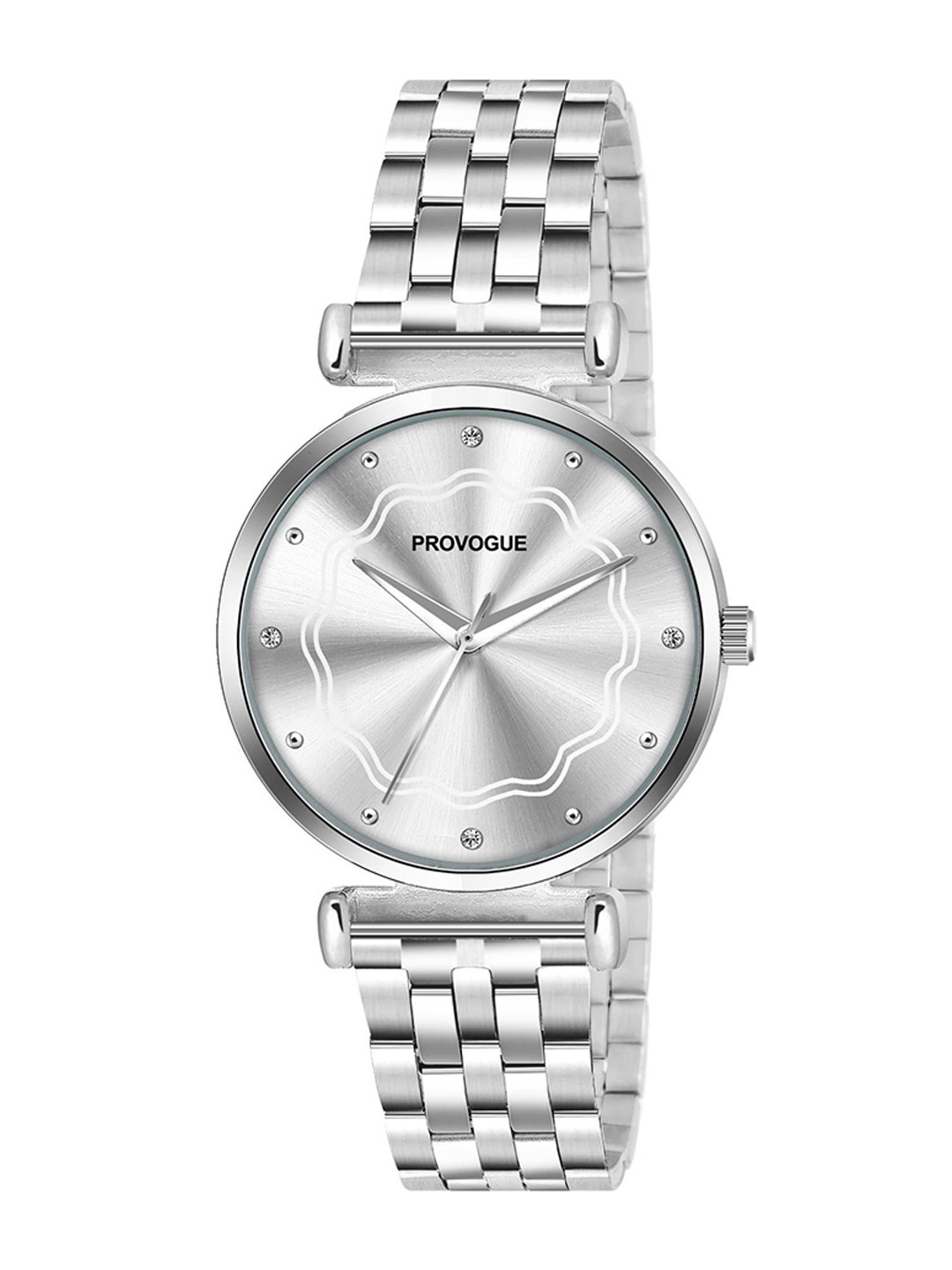 Provogue Women Brass Dial & Stainless Steel Straps Analogue Watch PR-LR015-SLV-CH