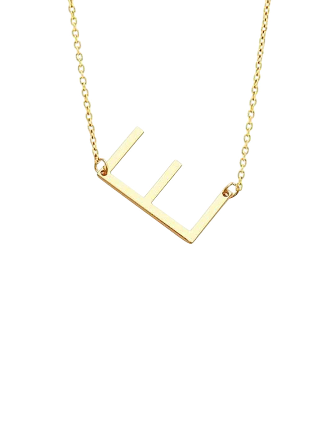Bling Queen Gold-Plated E Initial Alphabet Chain