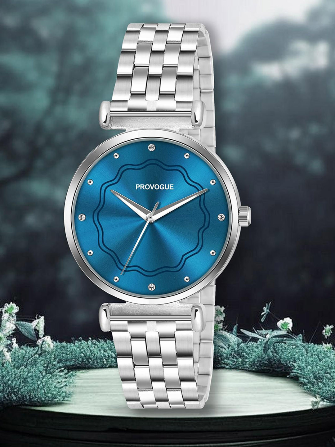 Provogue Women Dial & Bracelet Style Straps Analogue Watch PR-LR015-BLU-CH