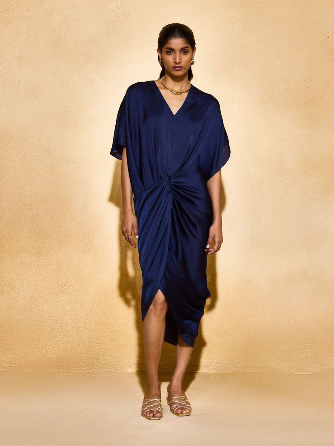 ECHO STUDIO Women A-Line Draped Dress