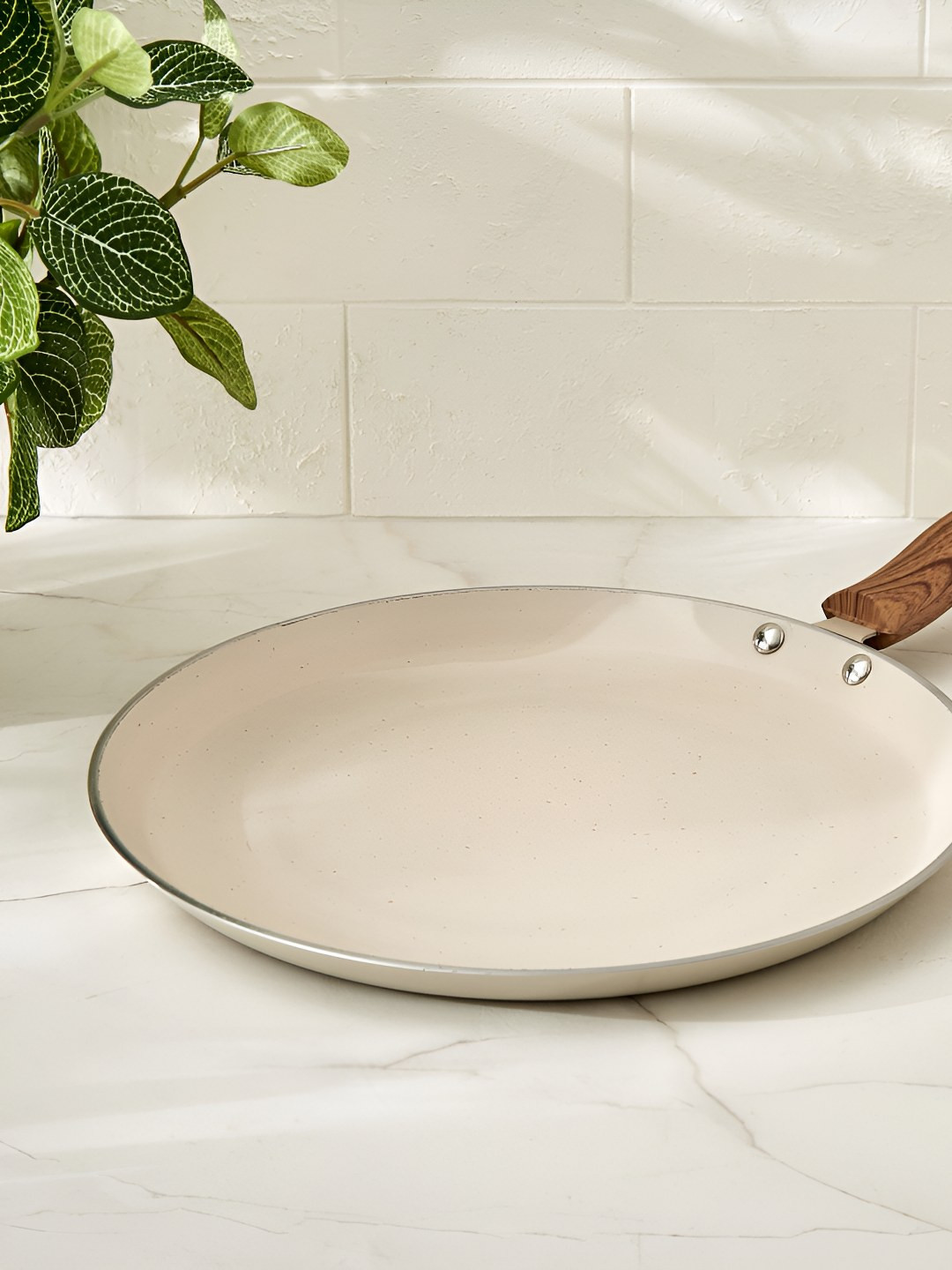 Home Centre Chef's Pride Osage Cream Easy to Clean Aluminium Non-Stick Dosa Tawa