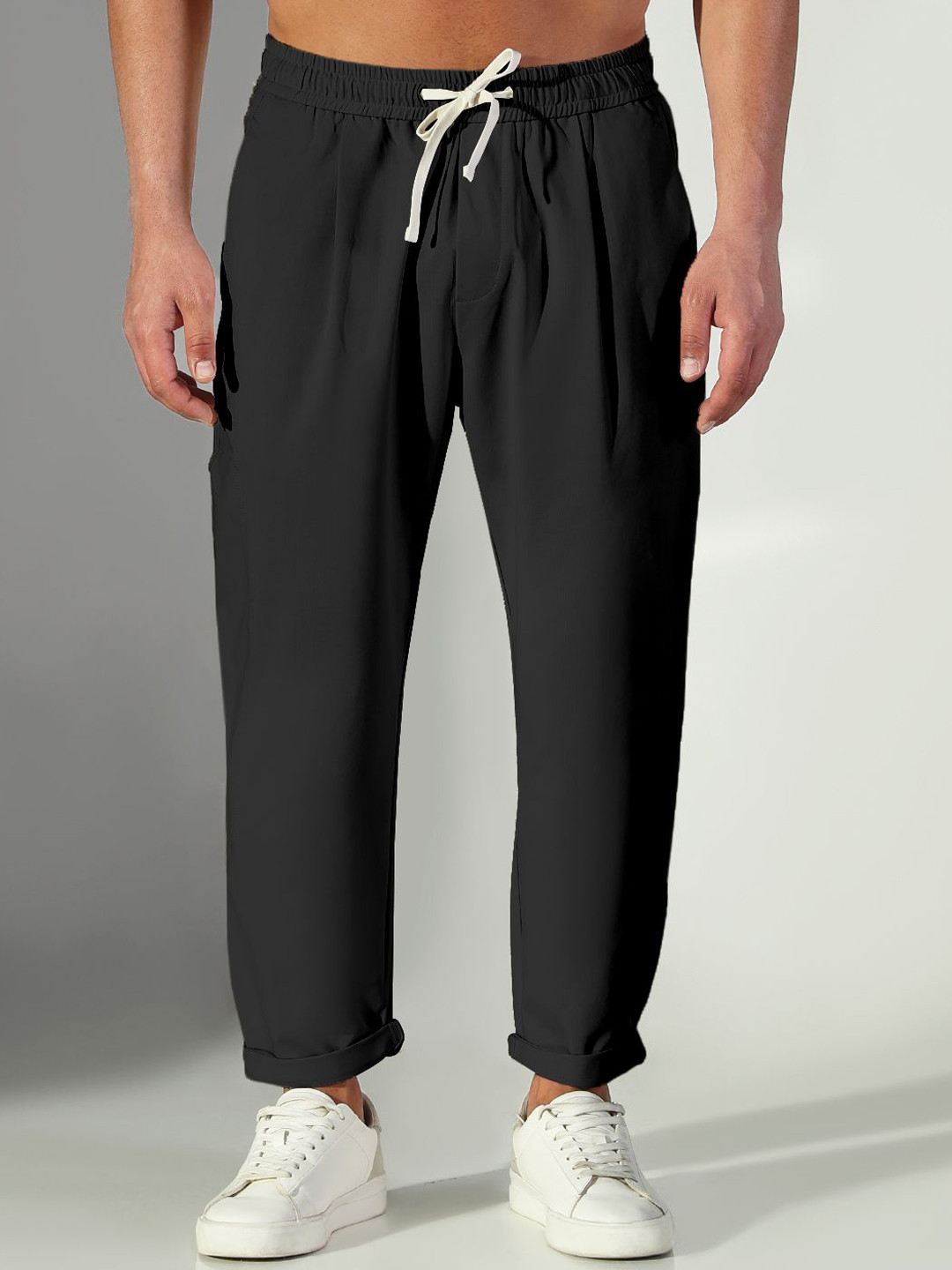 SHOWOFFFF Men Low-Rise Korean Pants Trousers