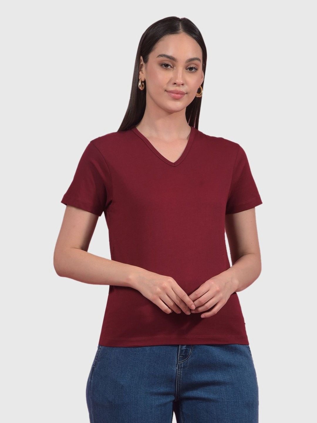 Numero Uno V-Neck Cotton Regular Fit T-shirt