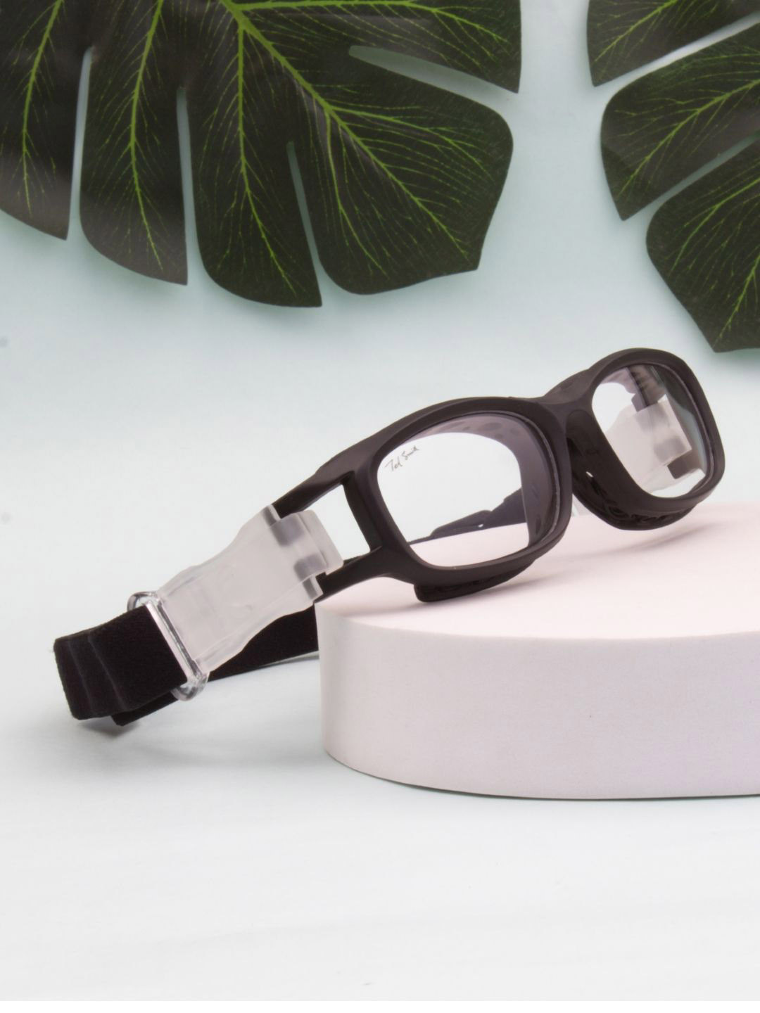 Ted Smith Unisex Black Oval UV Protected Lens Sports Shooting Sunglasses