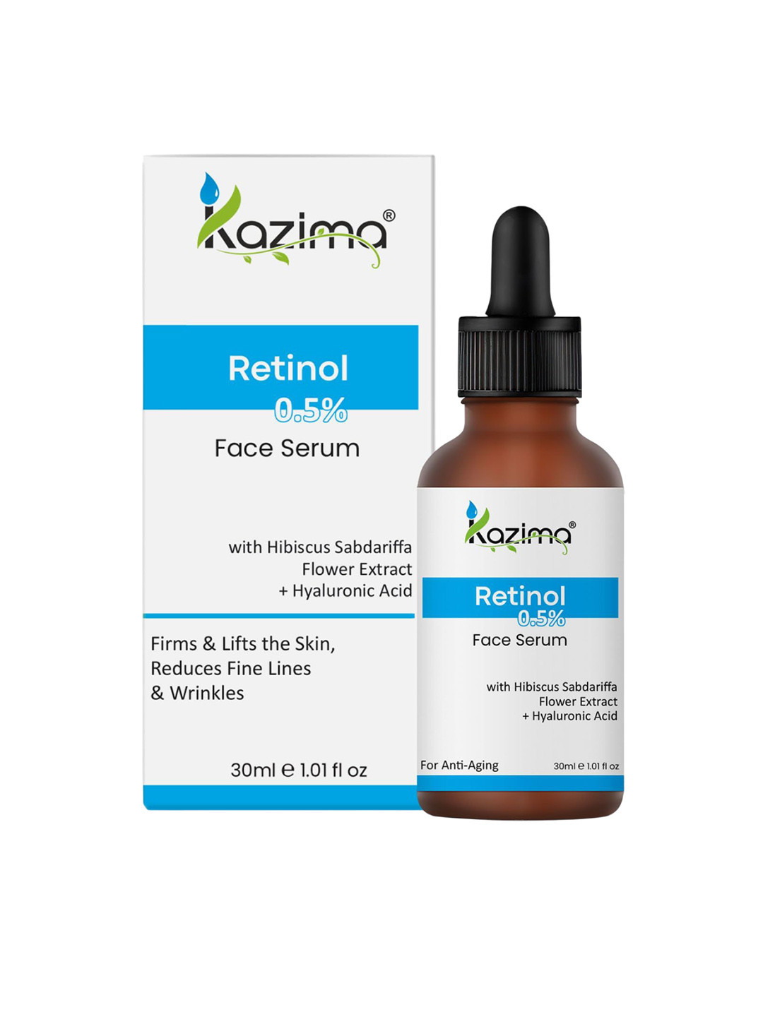 KAZIMA 0.5% Retinol Face Serum For Anti Aging - 30 ml