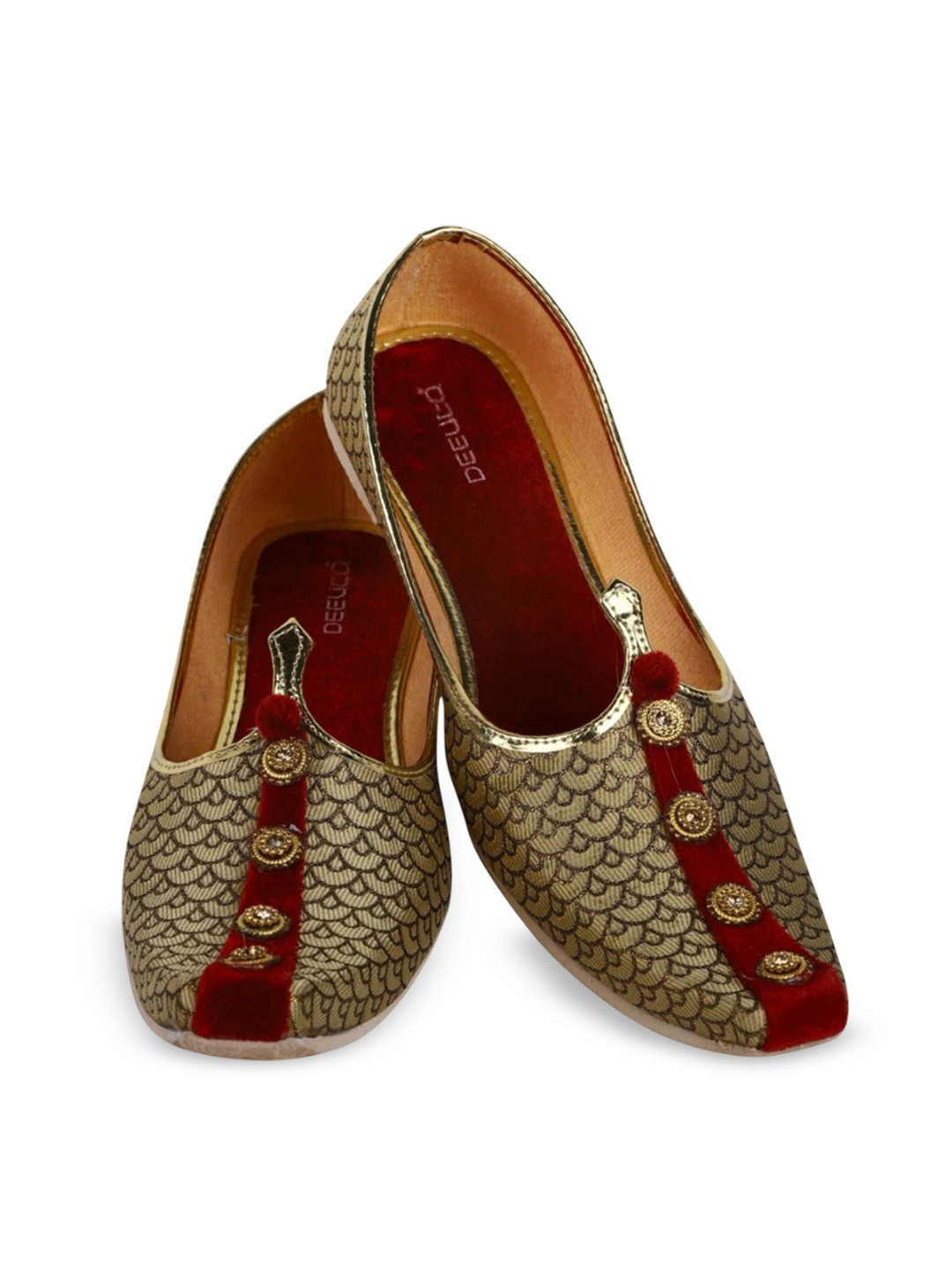 DEEUCO Men Ethnic - Embellished Wedding and Sherwani Mojaris