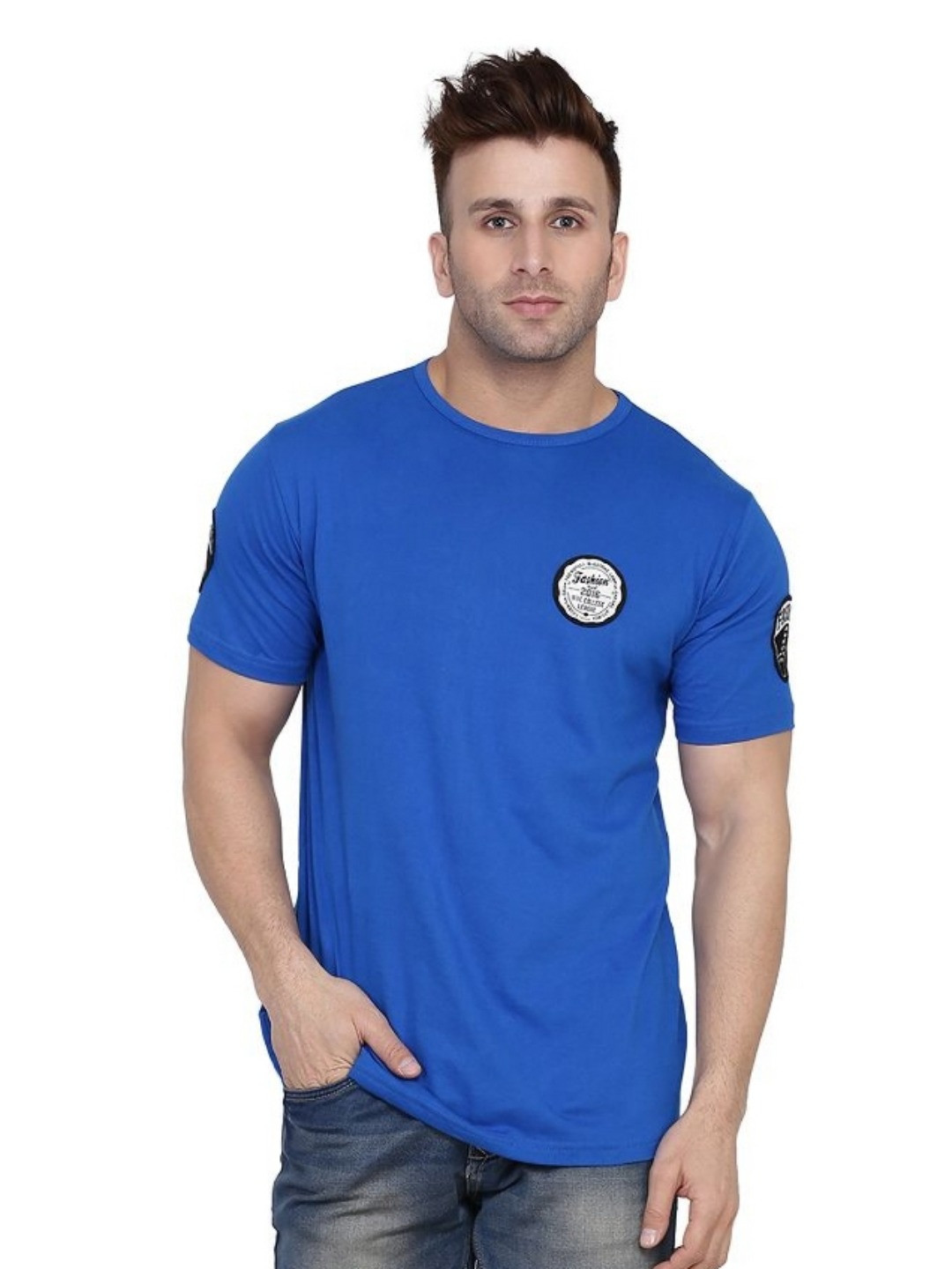 Blisstone Men 1Typography Applique Regular T-shirt