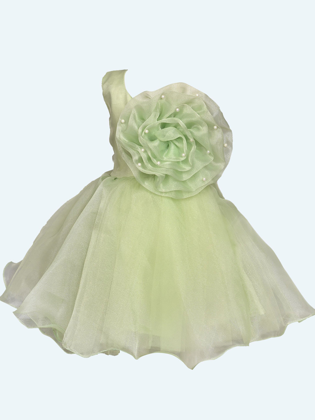 Modish Women One Shoulder Fit & Flare Layered Tulle Dress