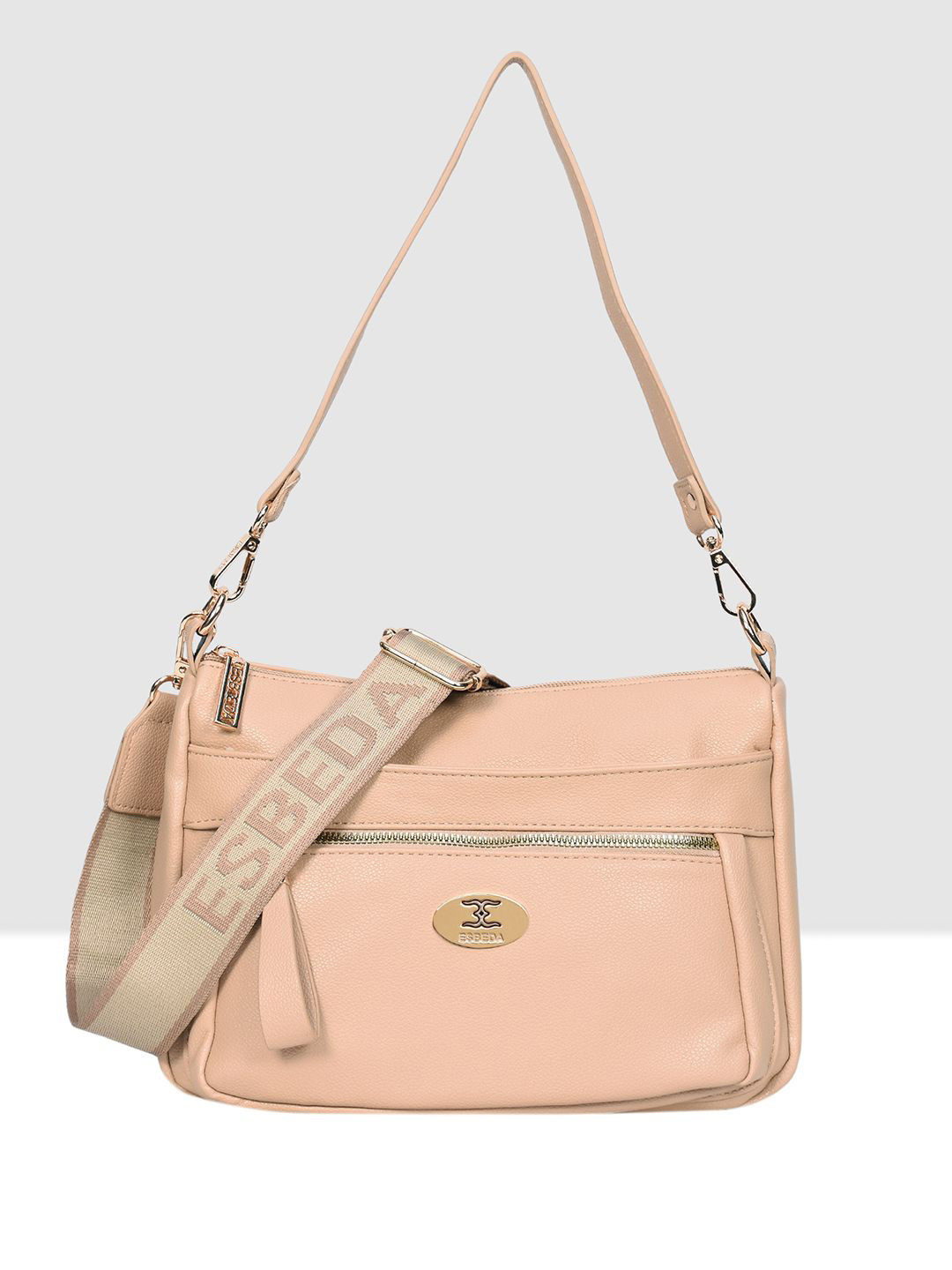 ESBEDA PU Self Design Structured Sling Bag