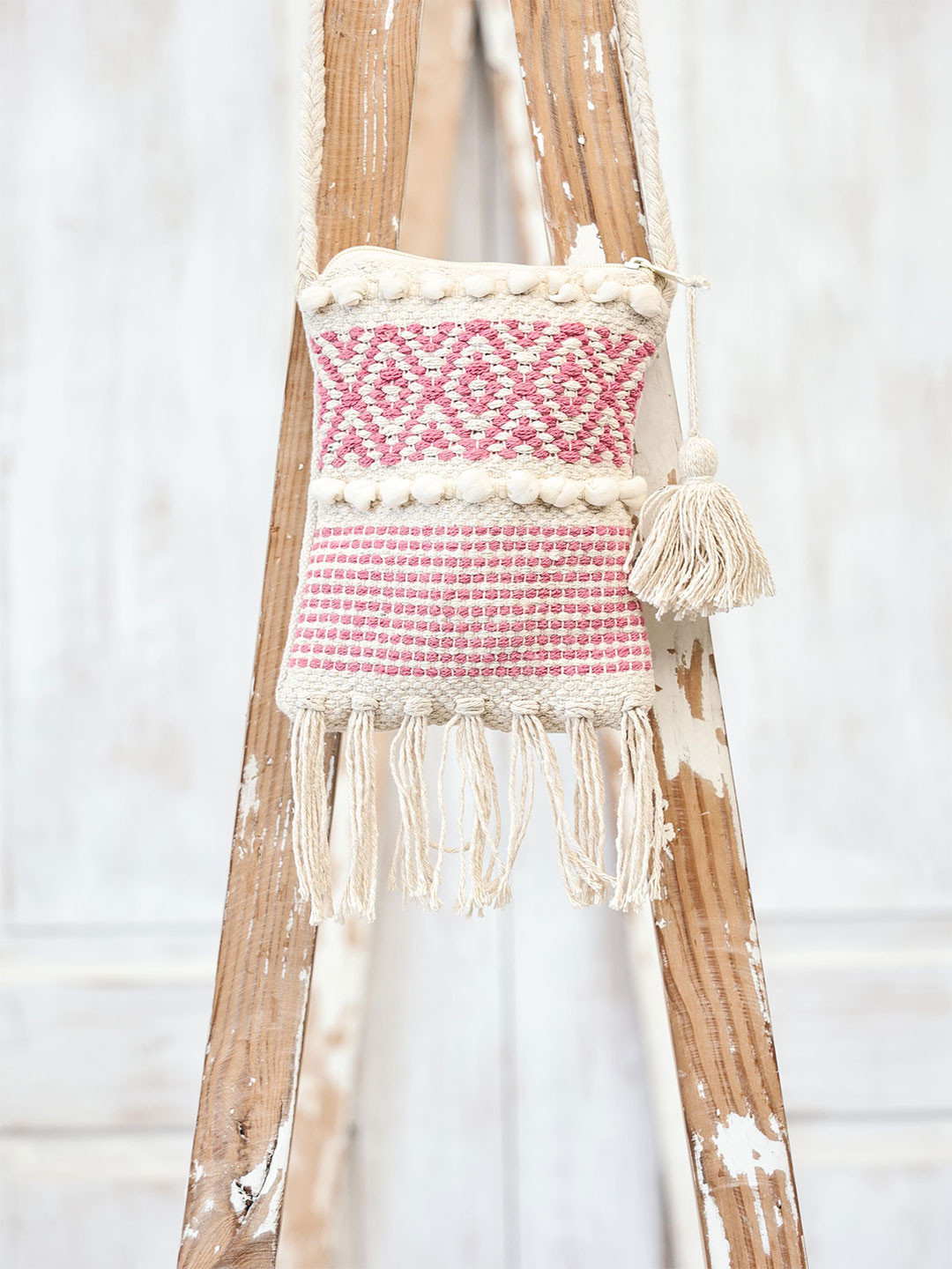Ariana Bucket Sling Bag with Fringed Handbags