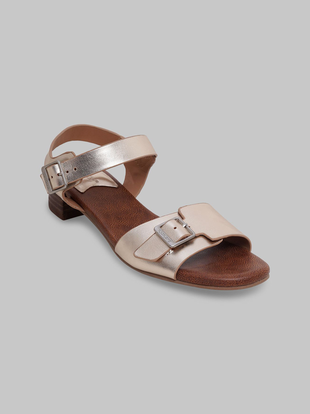 Kickers Women Block Sandals with Buckles