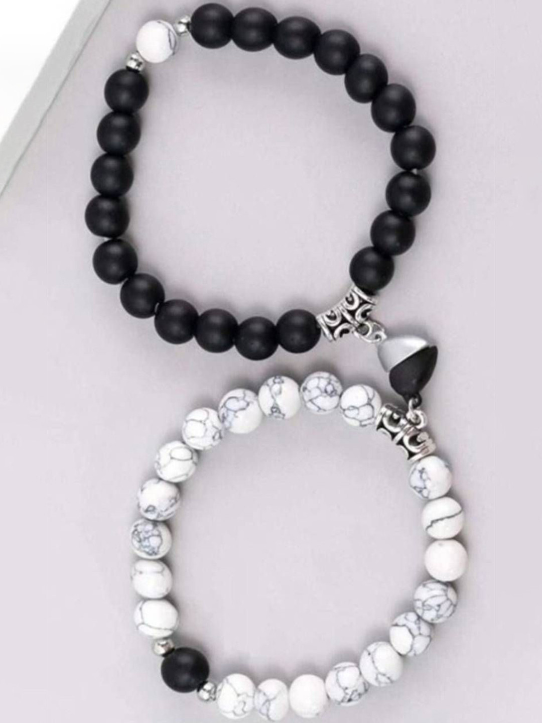 Omaya Jewels Unisex Set Of 2 Chic & Contemporary Elasticated Bracelets