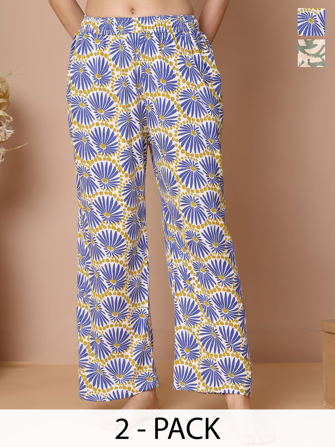 TAG 7 Pack Of 2 Printed Cotton Lounge Pants
