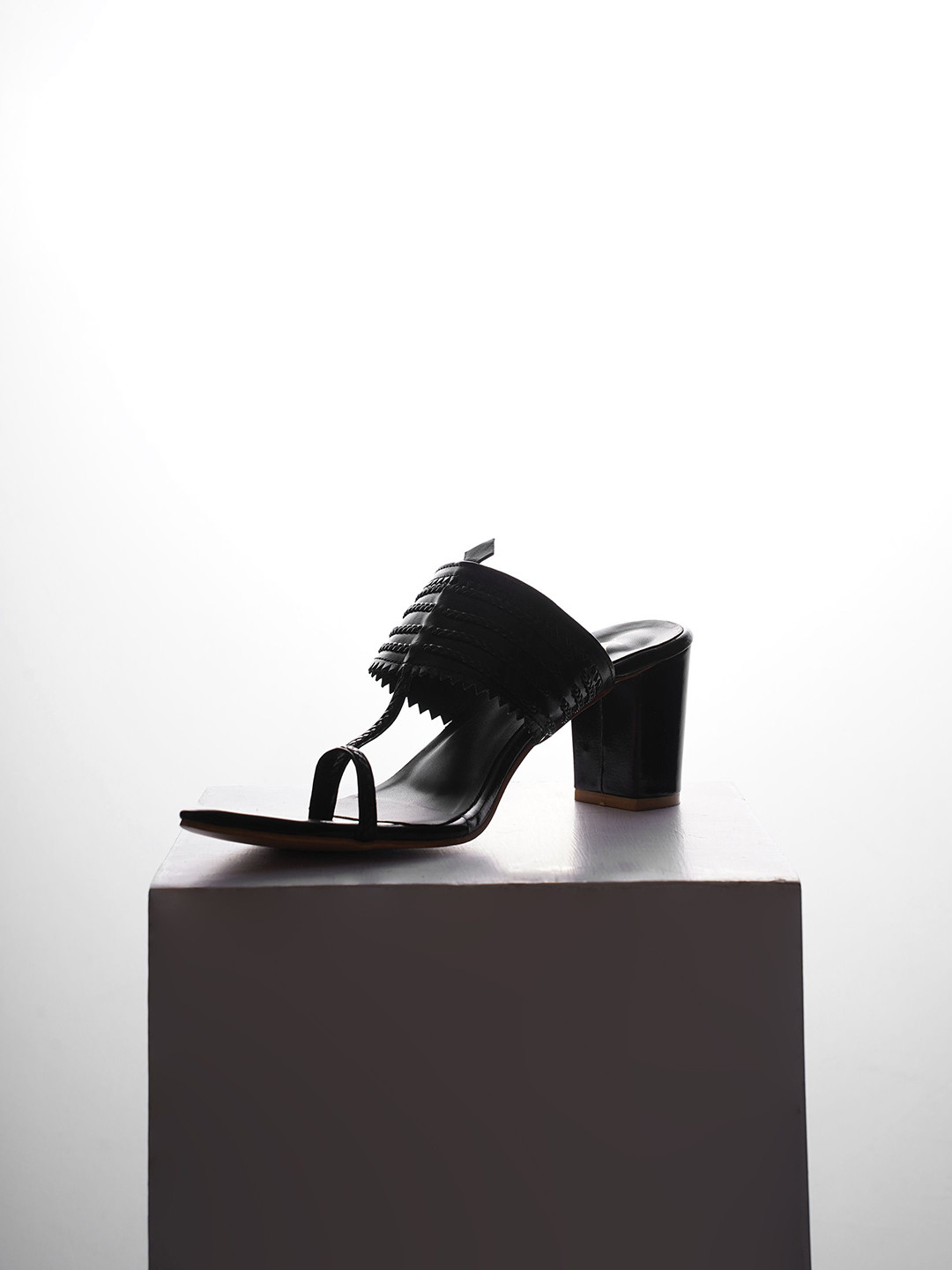 Froh Feet Block Pointed Toe Ethnic - Embellished Sandals Heels