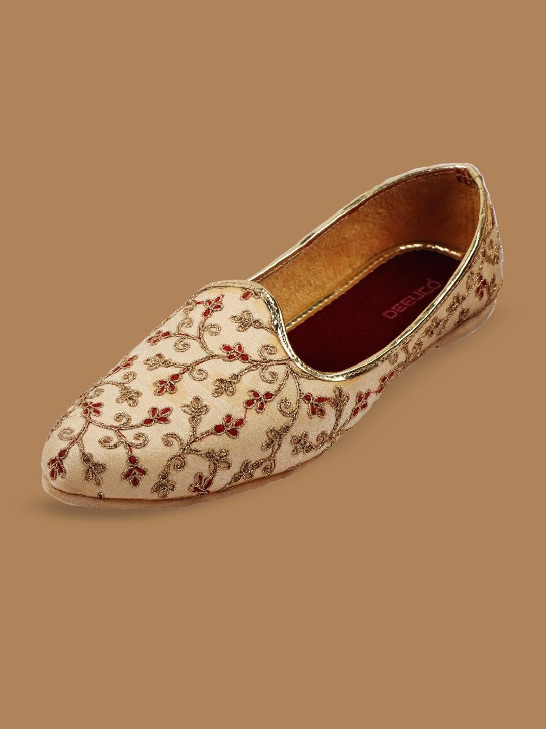 DEEUCO Men Traditional Embroidery Wedding & Sherwani Mojaris