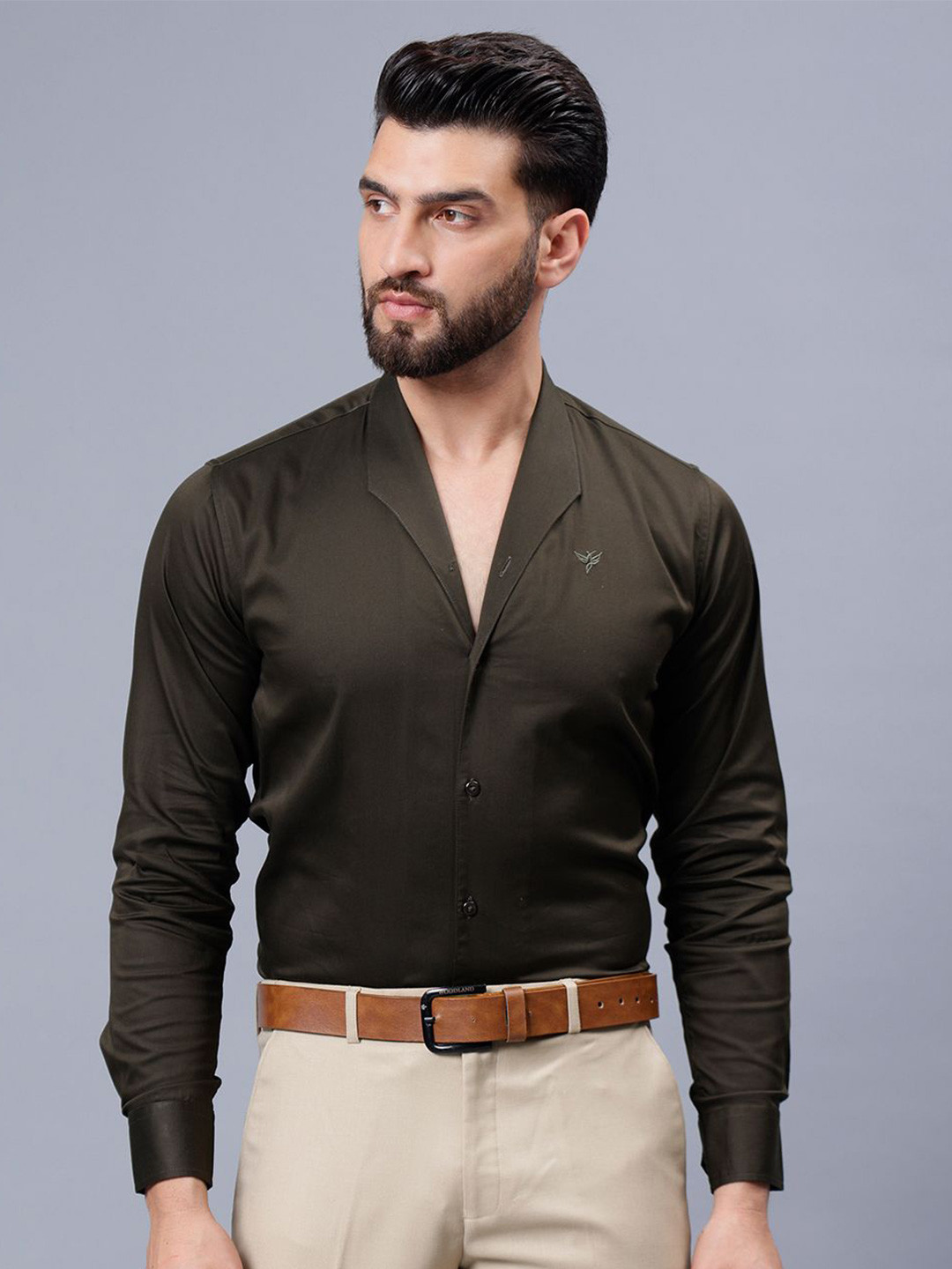 GENTLEREN Men Wrinkle Free Slim Fit Casual Shirt