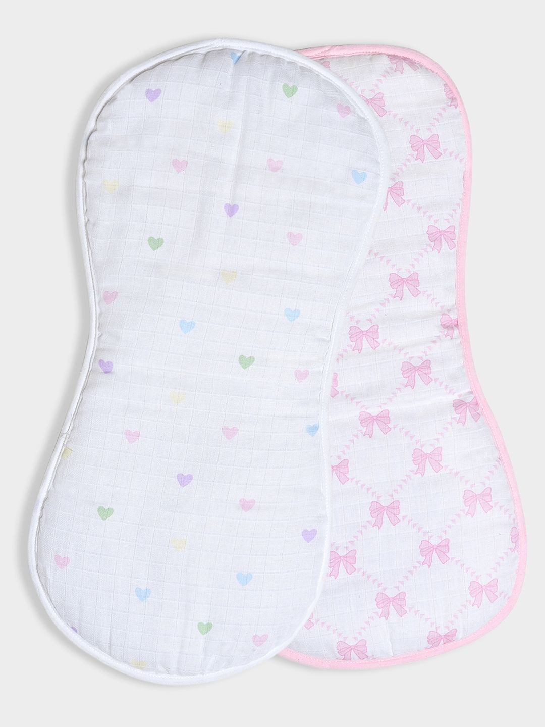 MiArcus 100% Cotton Printed Burp Clothes Pack Of 2