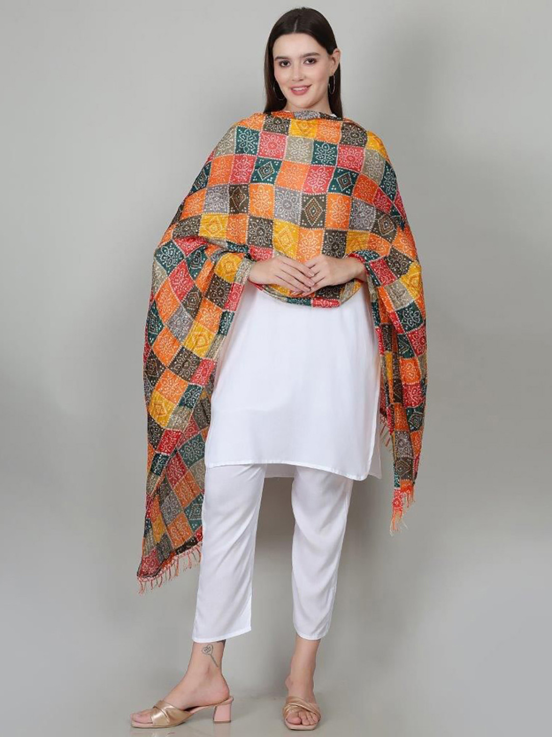 Fabme Bandhani Printed Dupatta