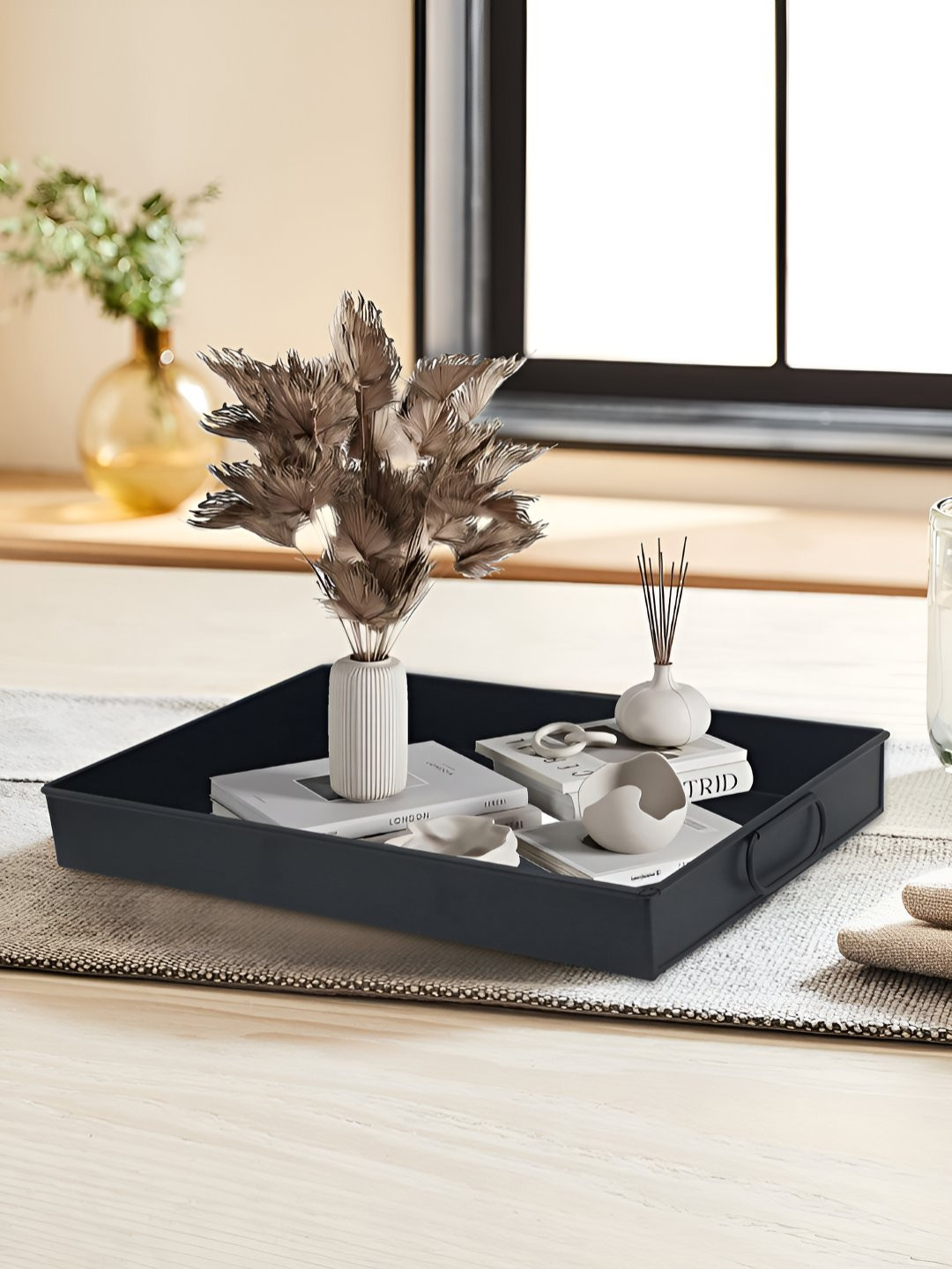 Metalsmith Black Dishwasher and Microwave Safe Serving Tray