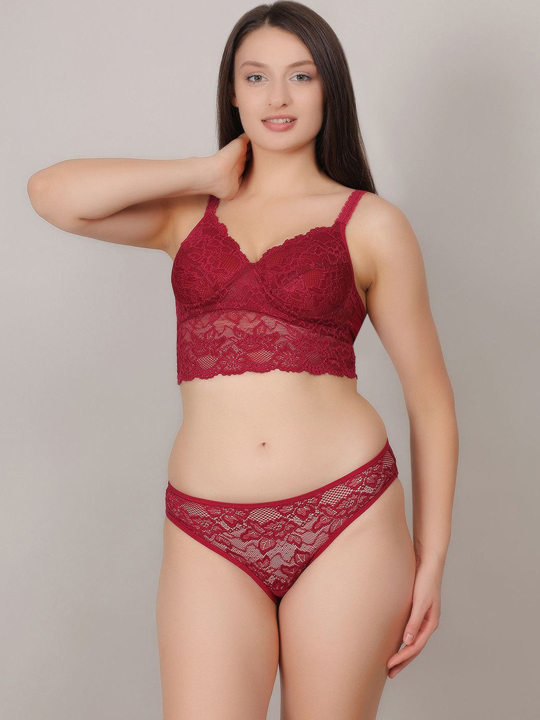 mod & shy Self Design Lightly-Padded Lingerie Set MS544-30B