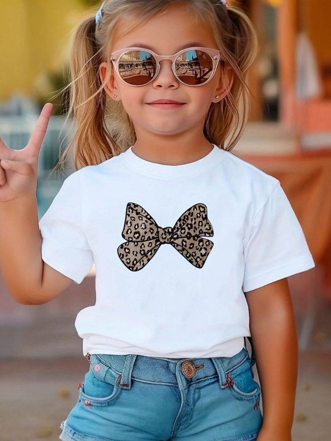 INCLUD Girls Graphic Printed Regular Sleeves Blended T-shirt