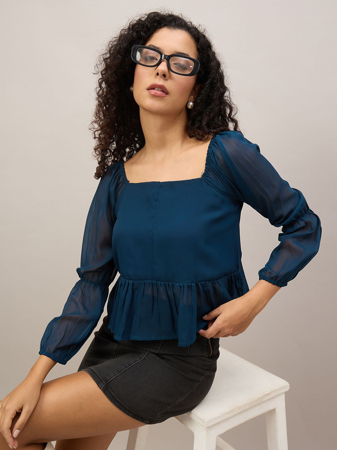 The Roadster Lifestyle Co Women Square Neck Tops