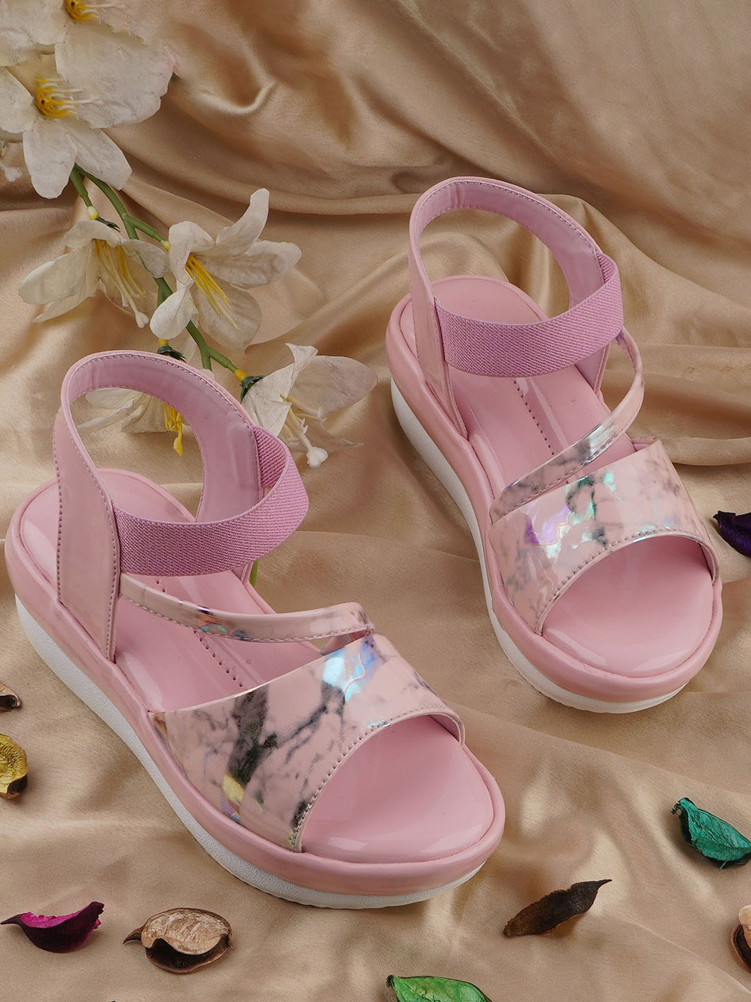 LMG Lifestyle Girls Embellished Wedge Sandals