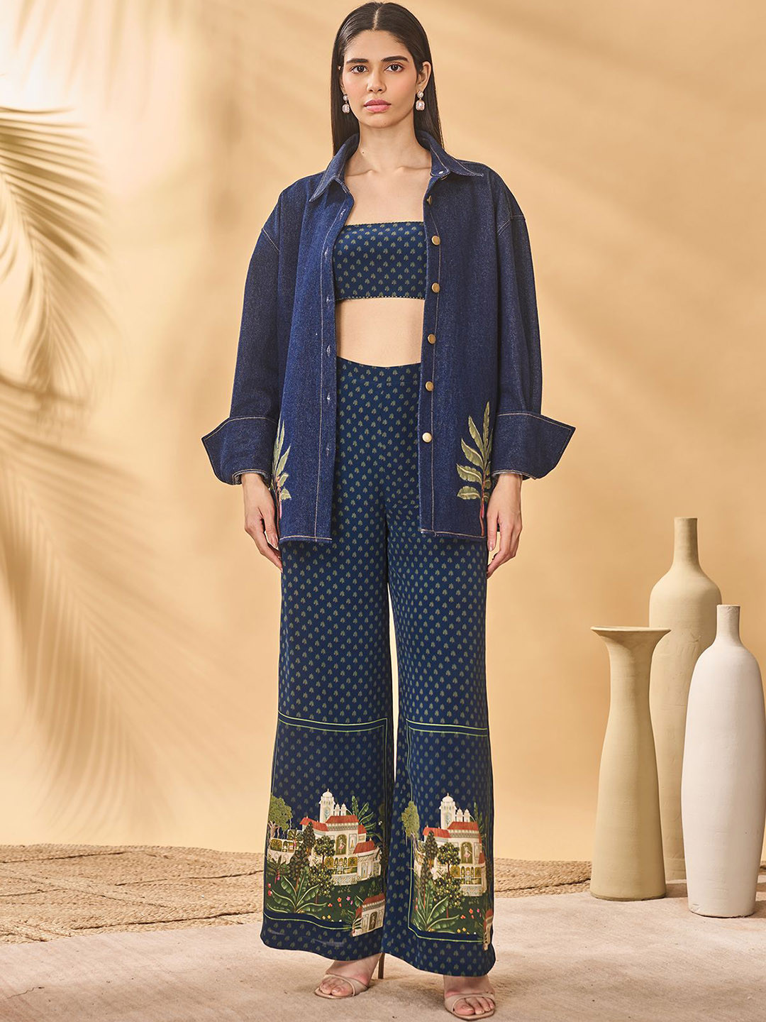 Masaba Women Midnight Holiday Home Trousers