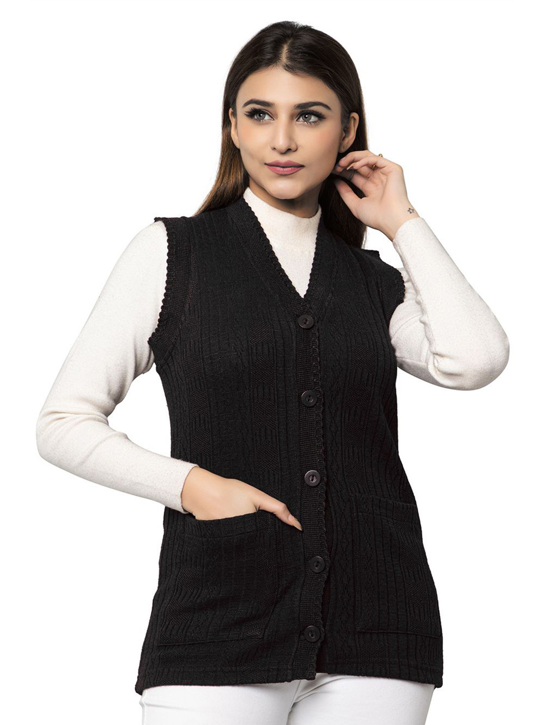 Hifzaa Women Woollen Cardigan
