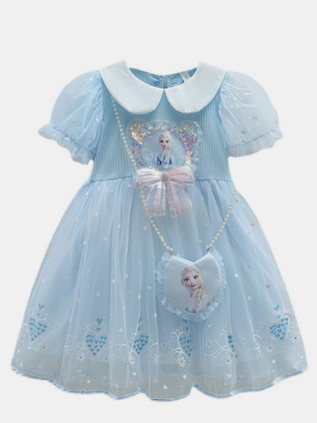 YK Kids Embellished Fit & Flare Barbie Dress