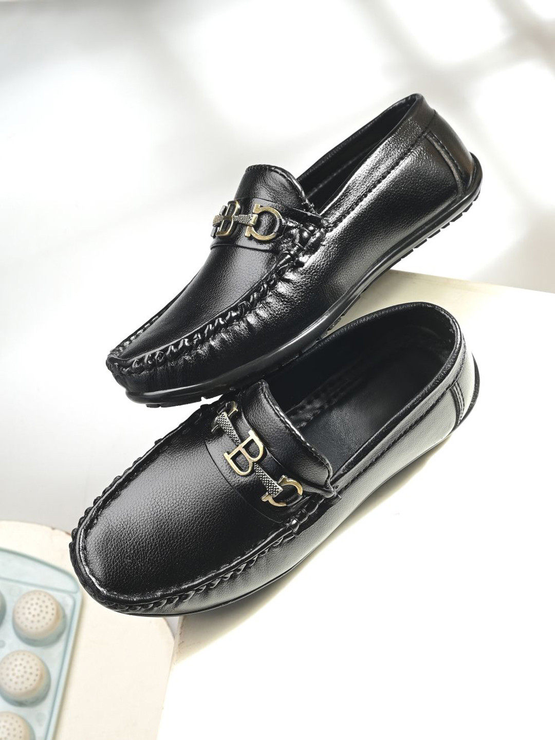 K Footlance Boys Round Toe Formal Loafers