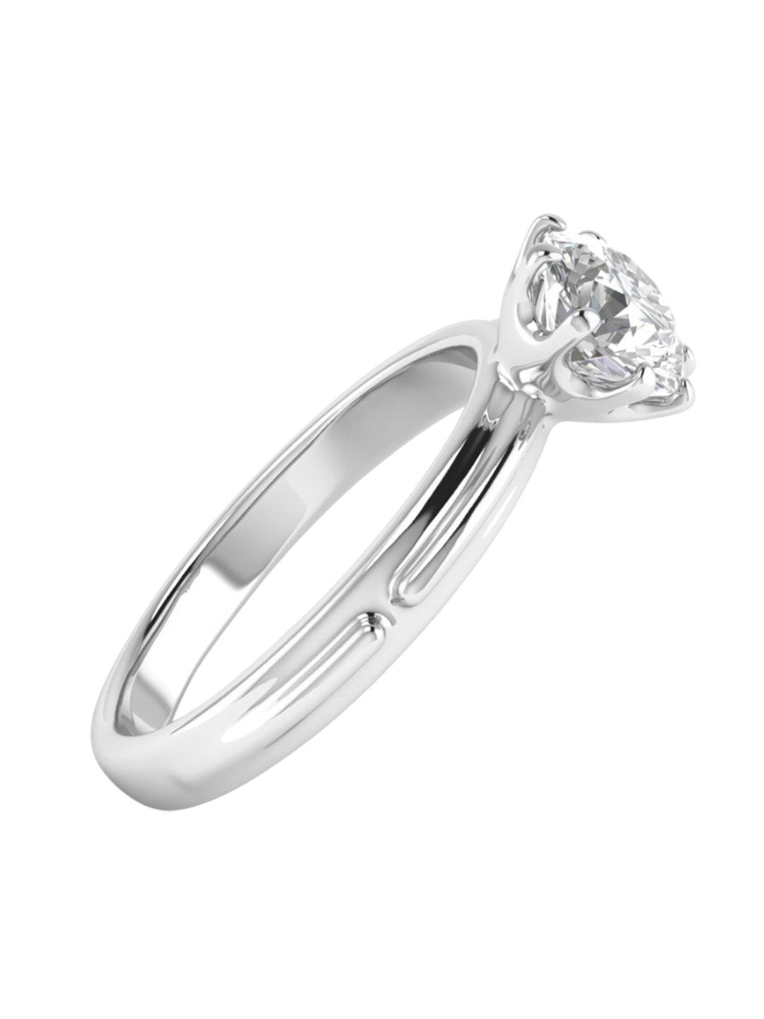 AJRETAIL 14KT 1 Carat Lab Grown E Color VS1 Clarity Diamond Ring - 3.1g