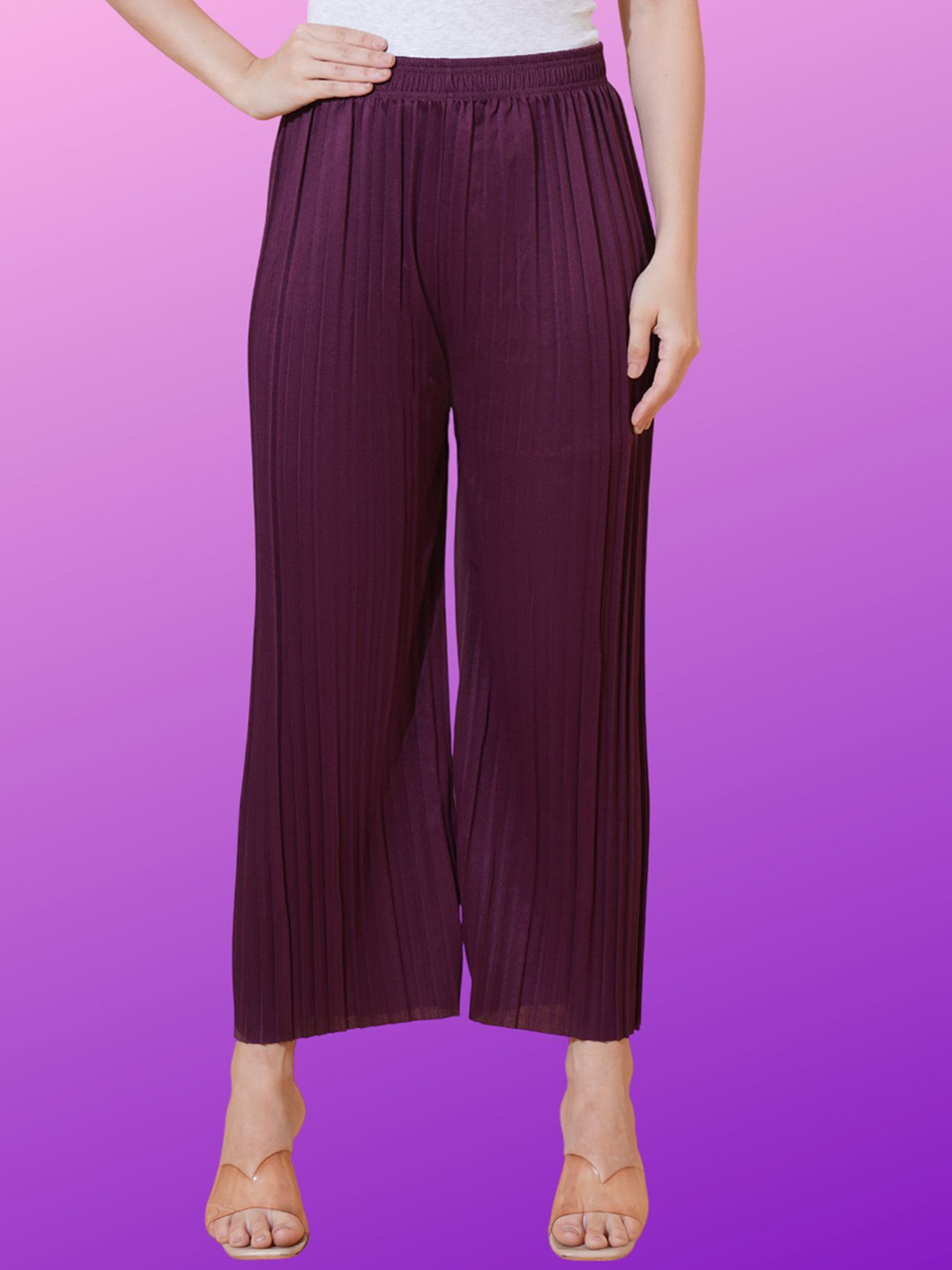 Kushi Flyer Women Relaxed Pleated High-Rise Trousers