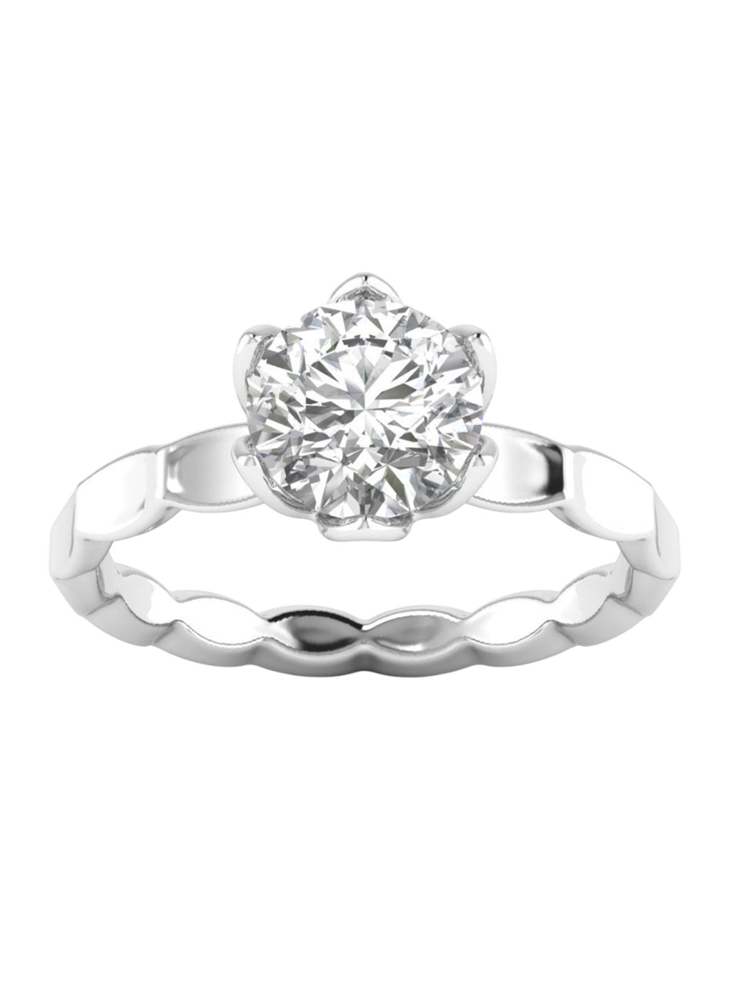 AJRETAIL 14KT 1 Carat Lab Grown G Color VS2 Clarity Diamond Ring - 1.19g