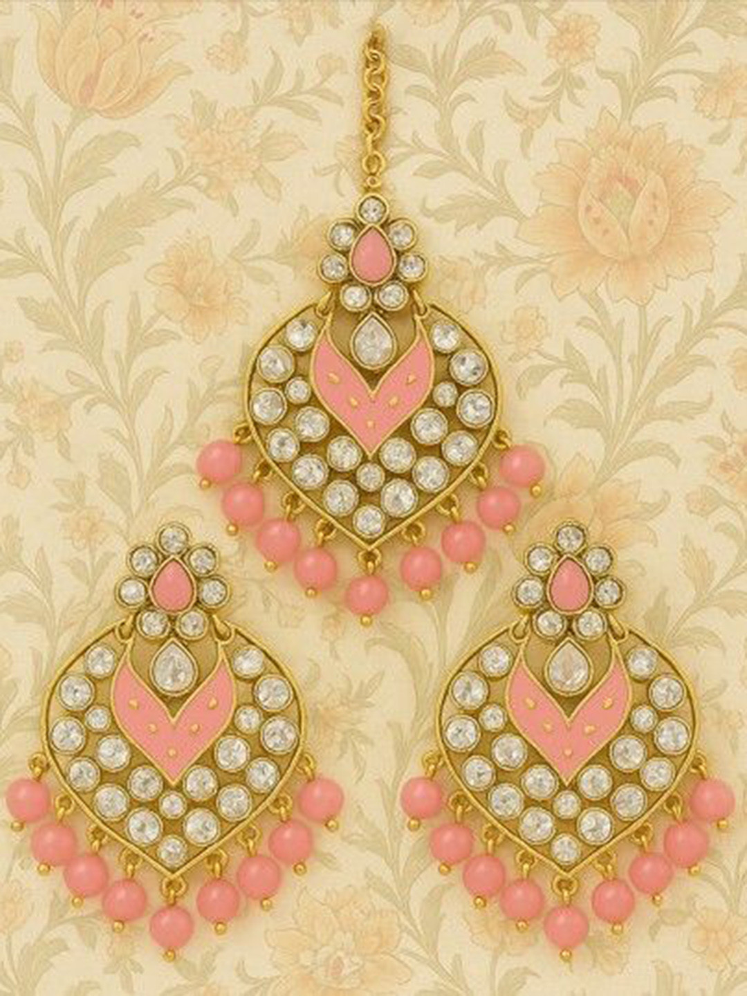 Fashion Doc Stone-Studded & Beaded Jewellery Set