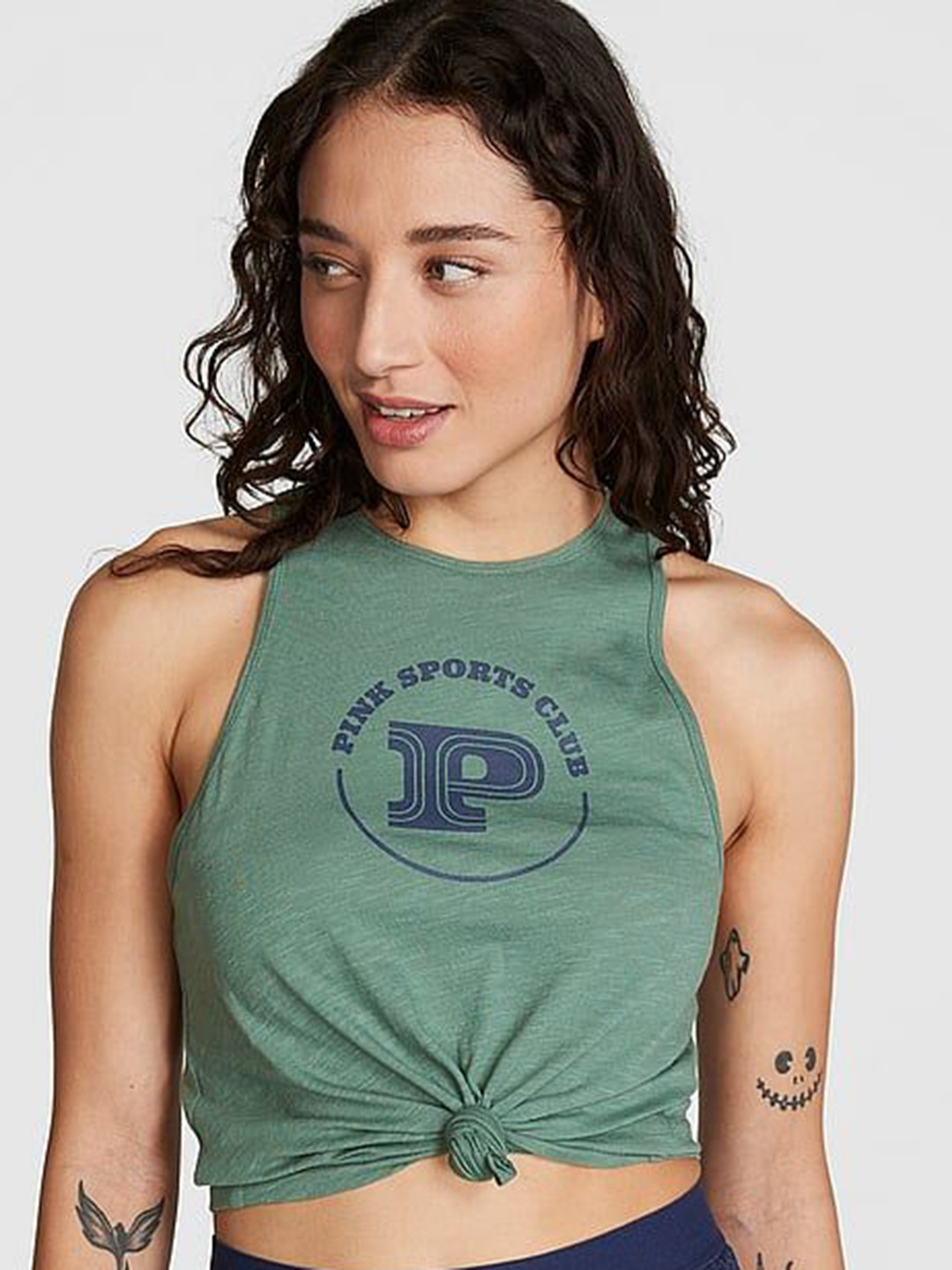 Victoria's Secret Graphic Print Cotton Crop Top