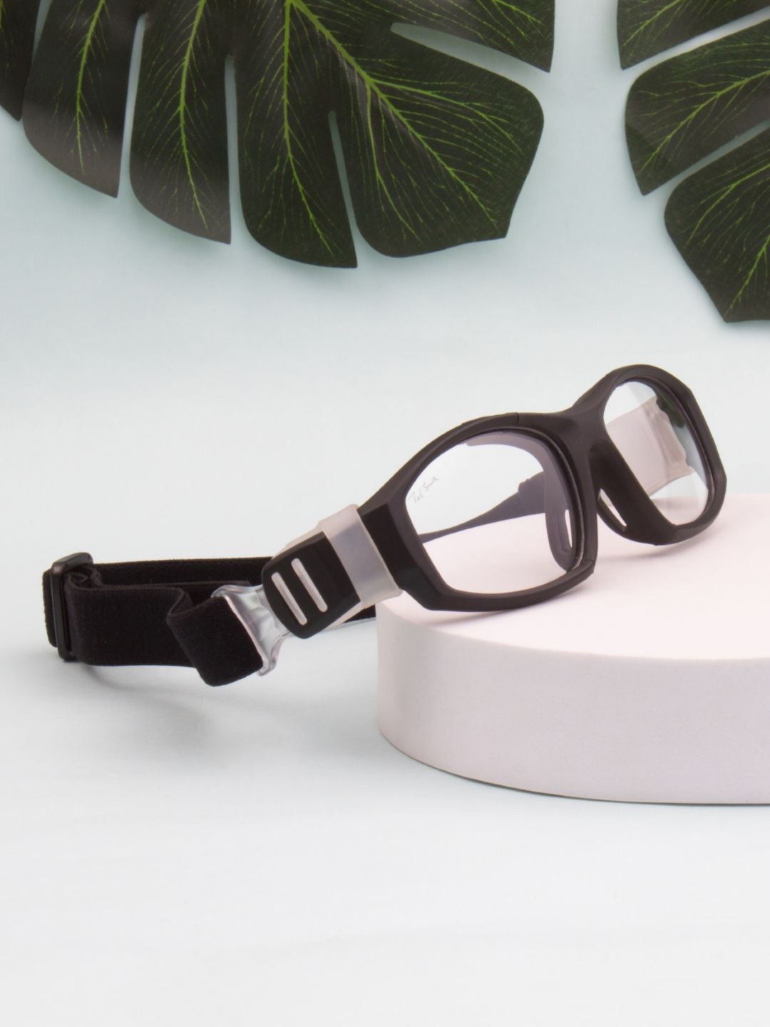 Ted Smith Unisex Black Rectangular UV Protected Lens Sports Shooting Sunglasses