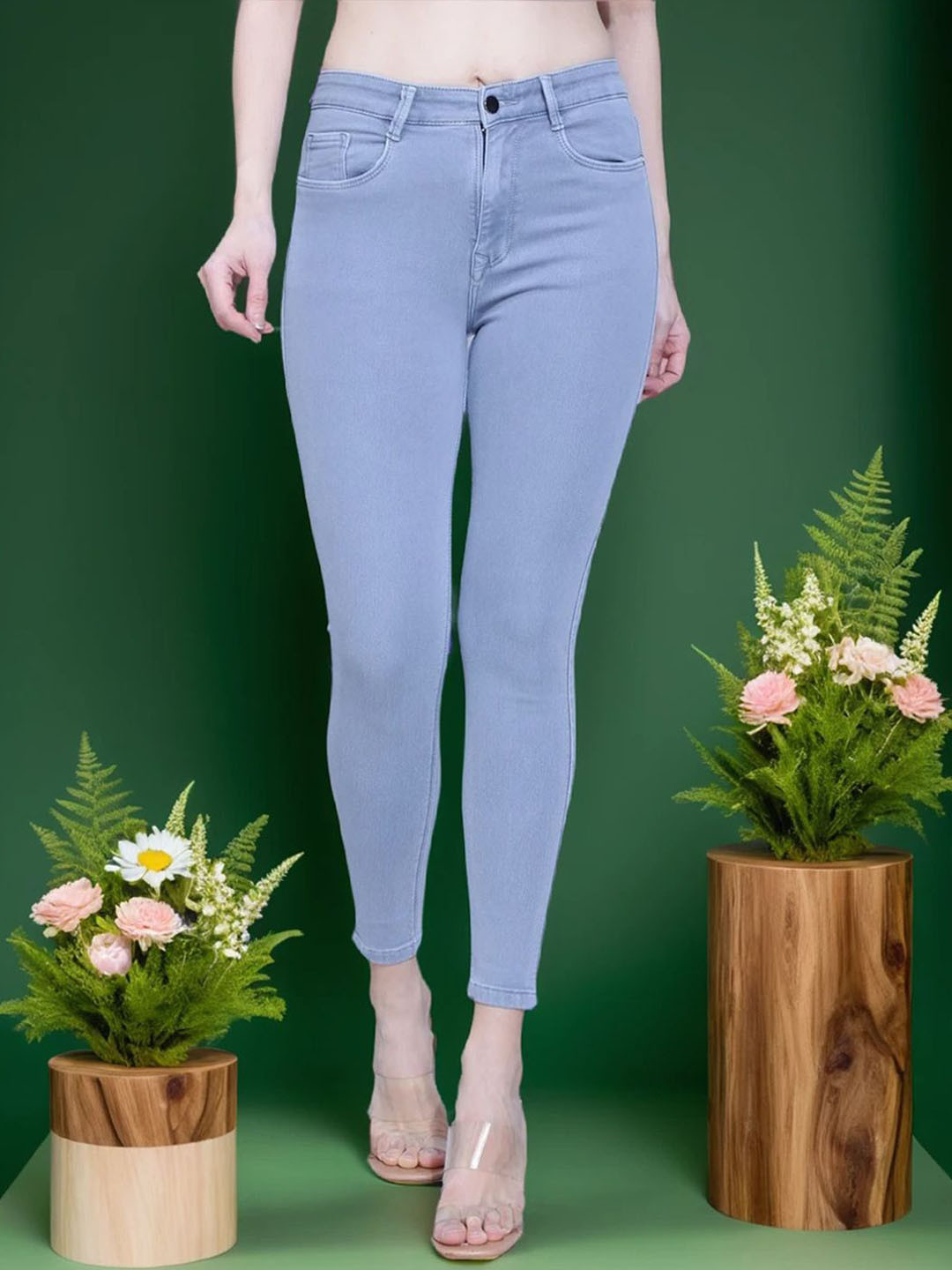 DressBerry Women CrossEdge Pixie Skinny Fit High-Rise Jeans