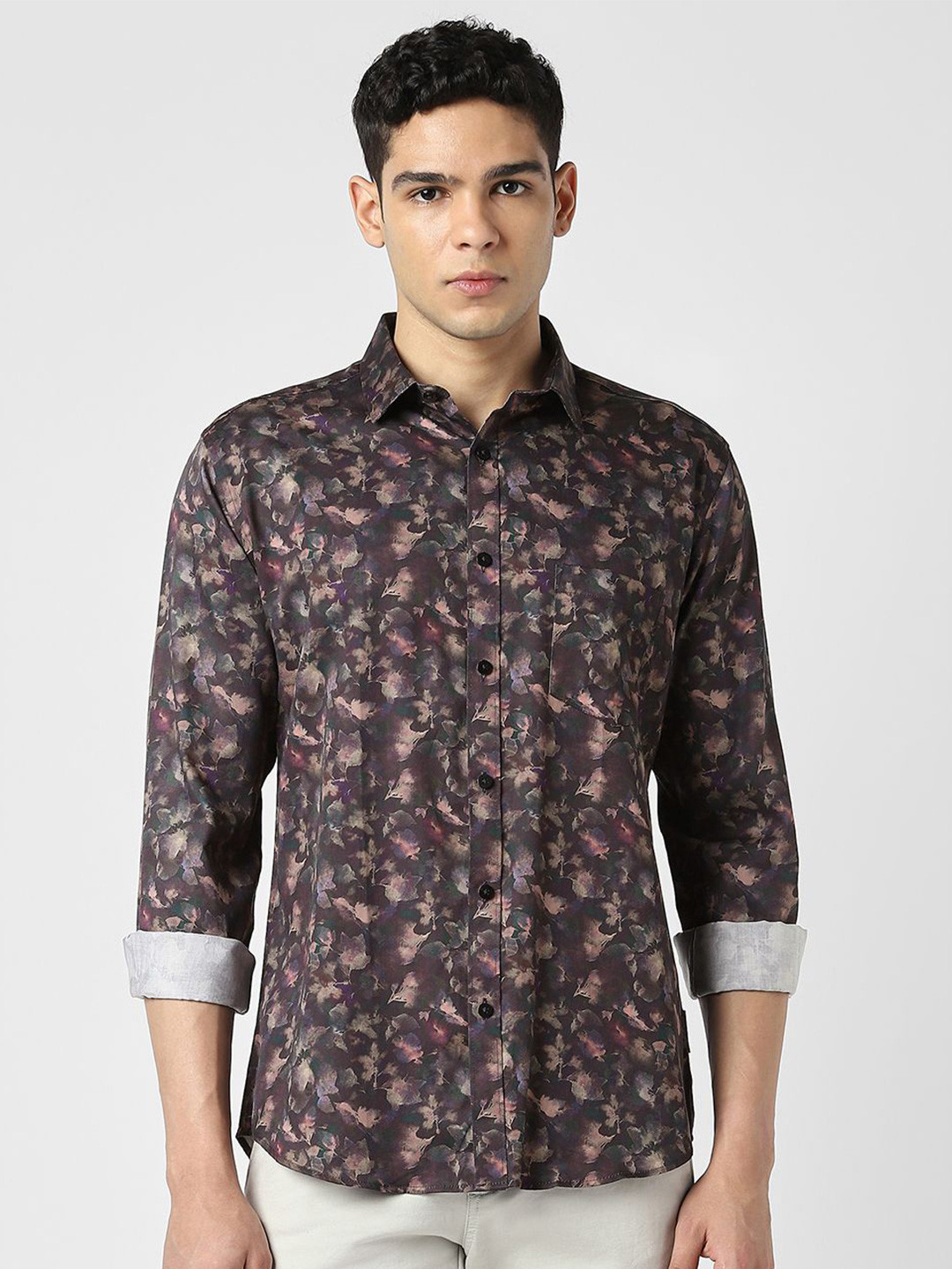 Van Heusen Men Slim Fit Floral Printed Party Shirt