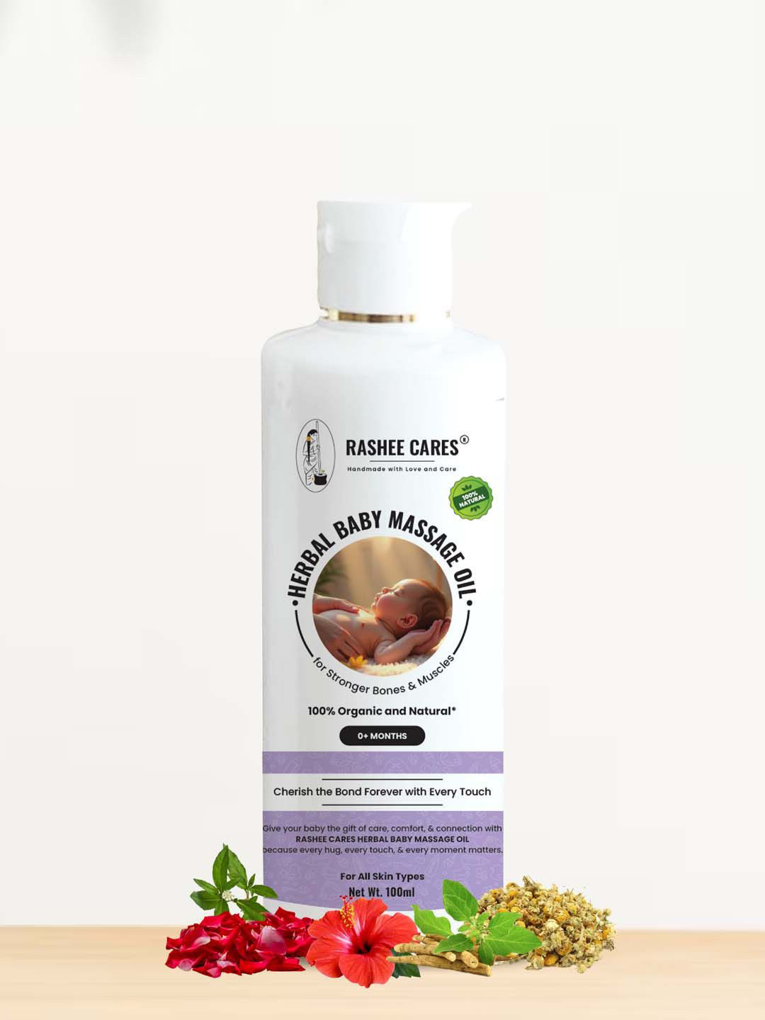 RASHEE CARES Herbal Baby Massage Oil With Coconut Oil- 100 ml