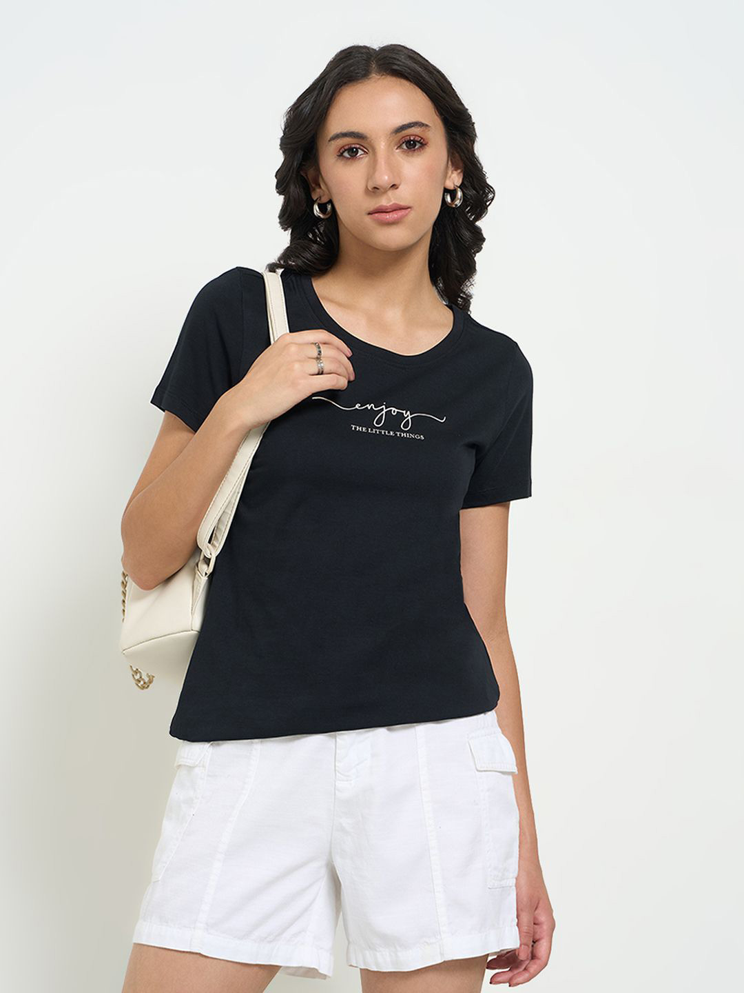 Honey by Pantaloons Women Cotton Round Neck Top