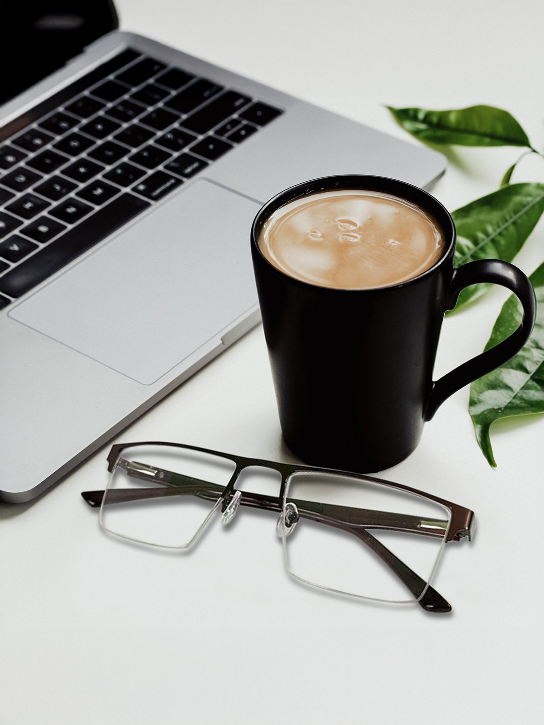 REDEX Unisex Half Rim Rectangle Oval Frames