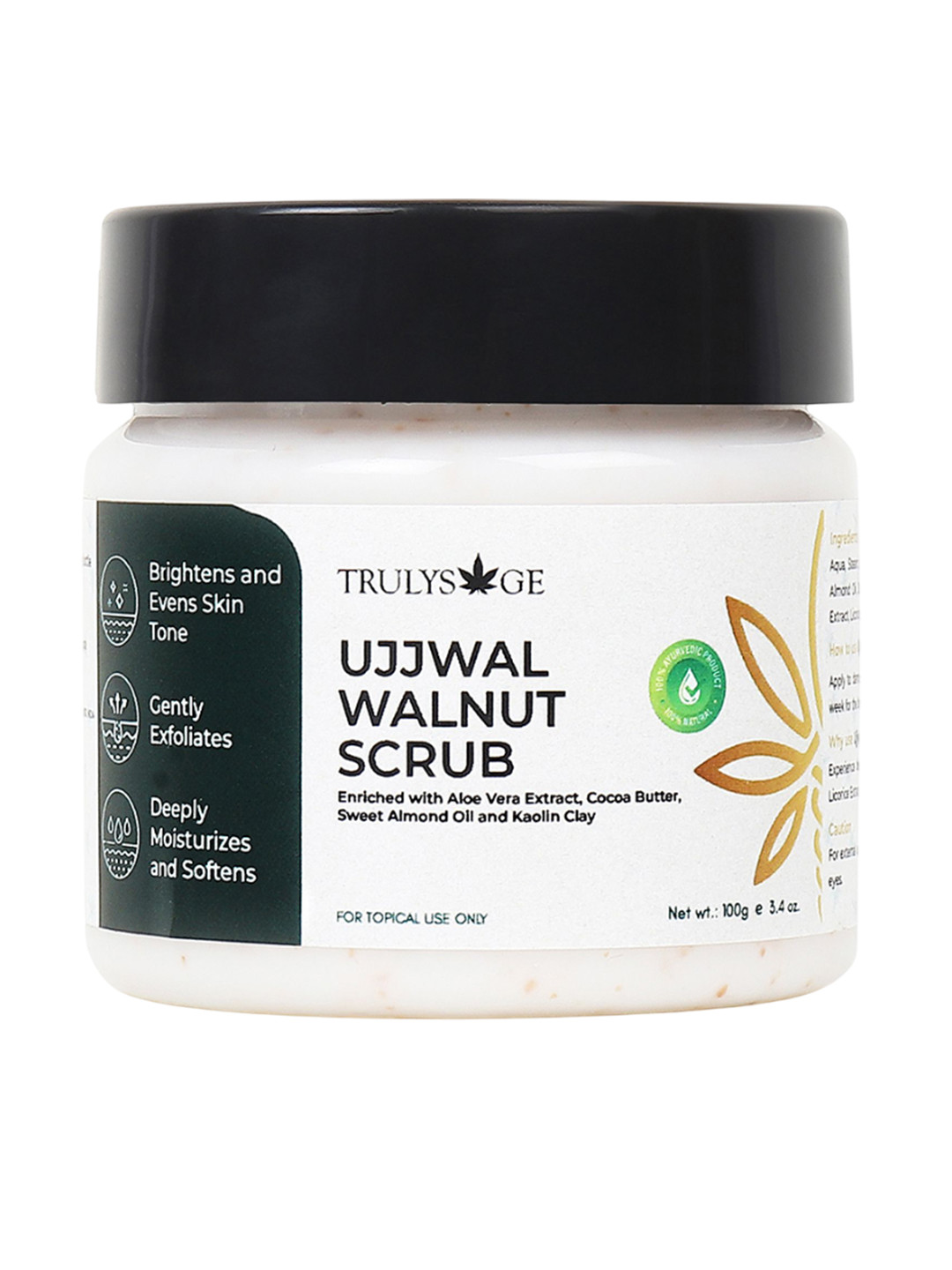 Trulysage Ujjwal Gentle Exfoliation & Brightening With Walnut Beads & Licorice Scrub-100gm