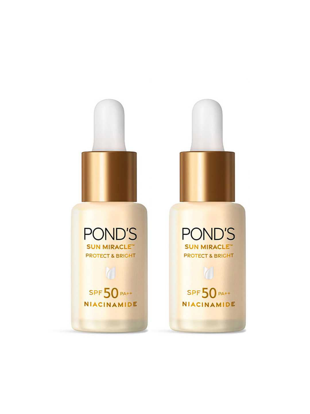 Ponds Set of 2 SPF50 Protect & Brighten Serum Sunscreen with Niacinamide C - 14 ml each