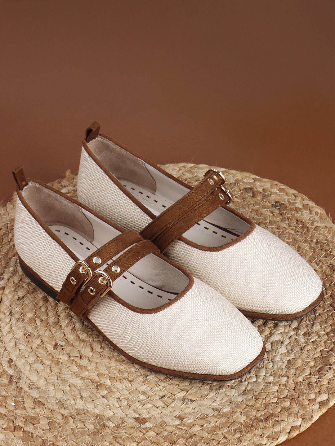 THE WHITE POLE Women Fashionable Trending Fancy Round Toe Mary Jane