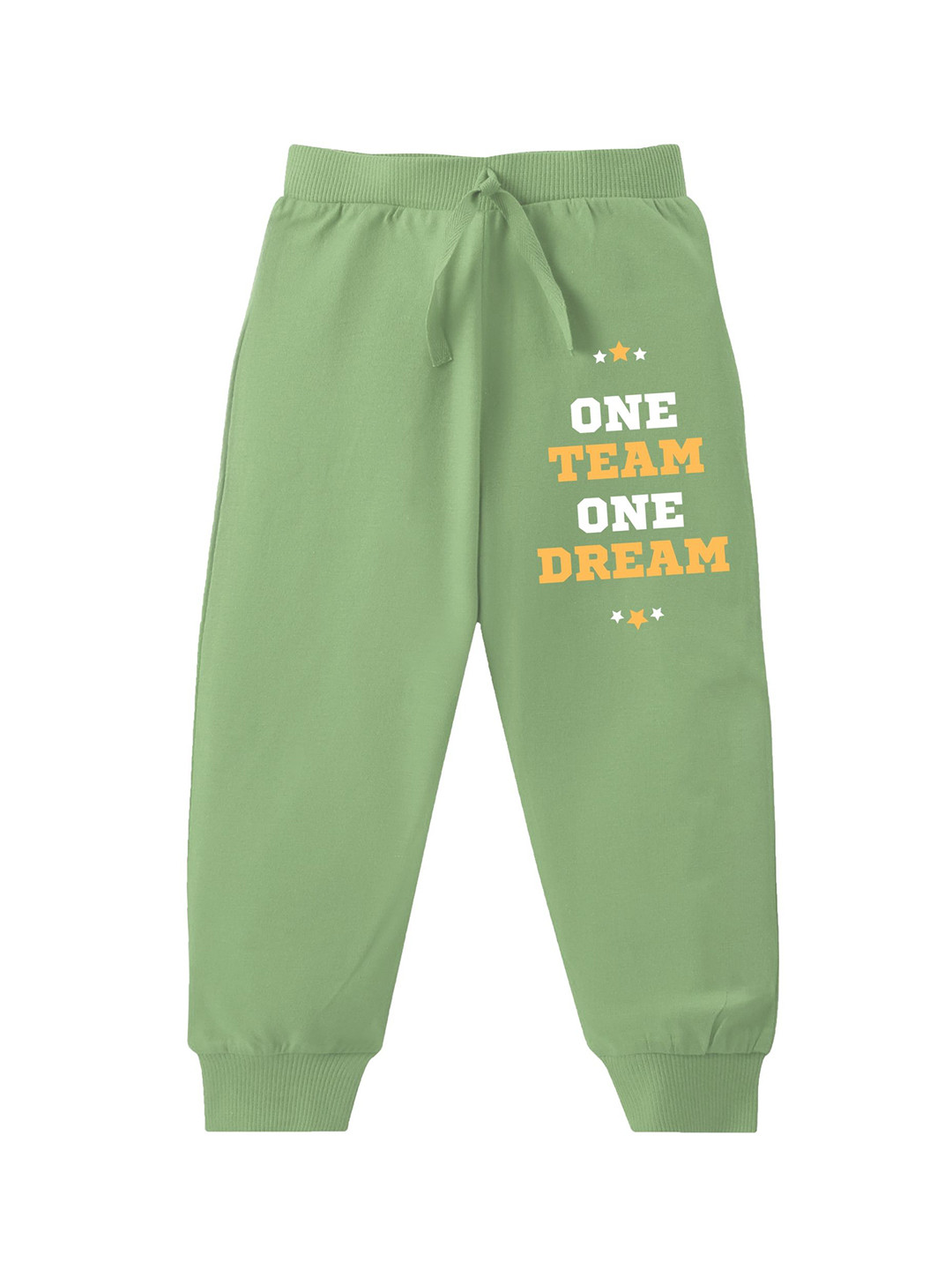 KAVEE Boys One Team One Dream Printed Pure Cotton Joggers