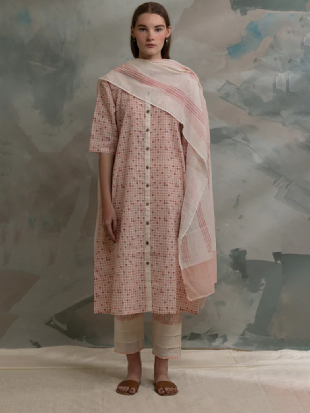 Banana Labs Clove Melissa Striped Cotton Dupatta