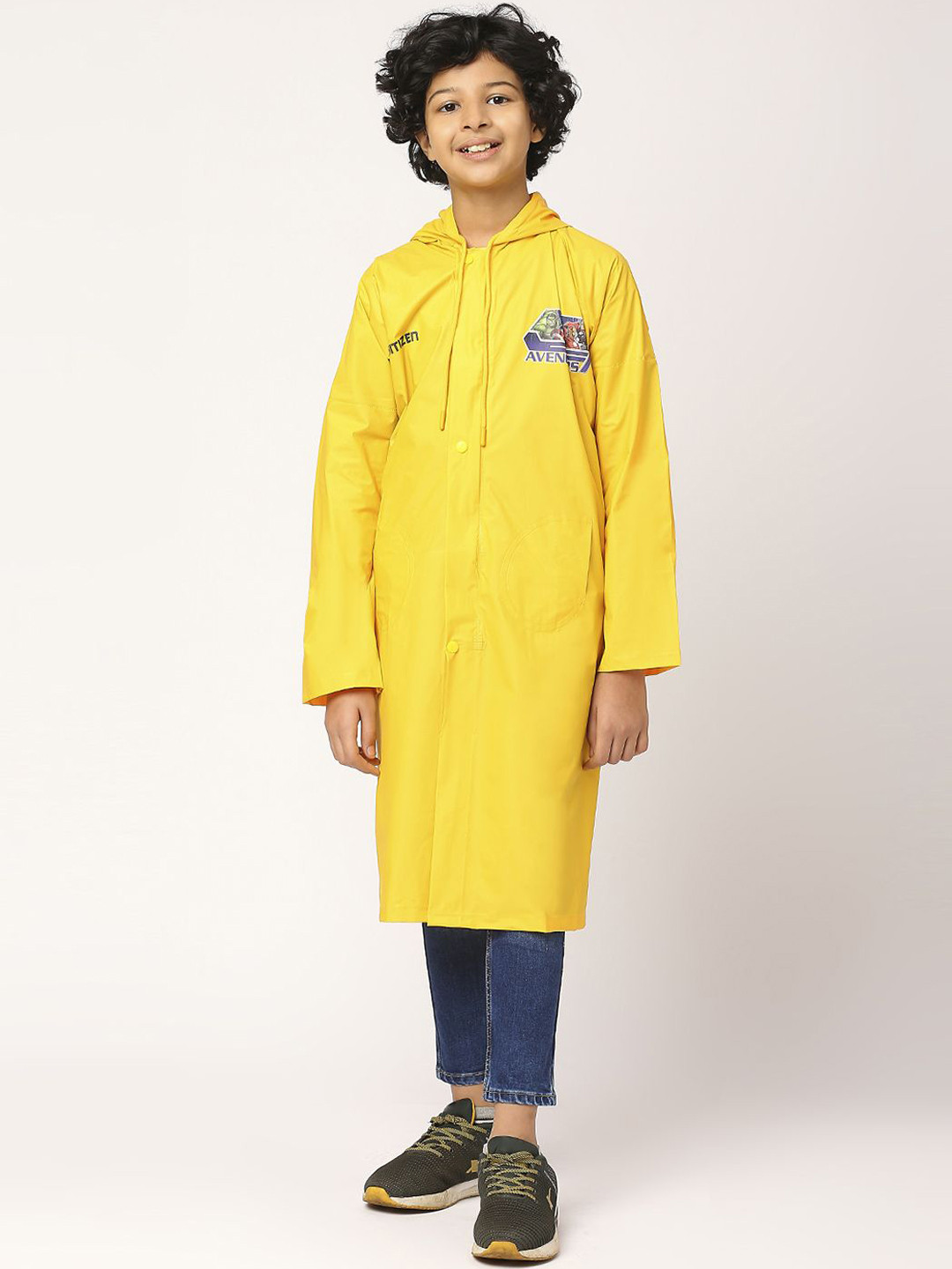 Citizen Kids Avengers Character Printed Raincoat