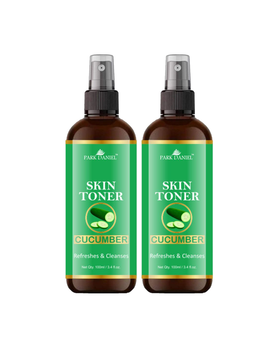 Park Daniel Set Of 2 Cucumber Skin Toner For Hydration - 100 ml Each