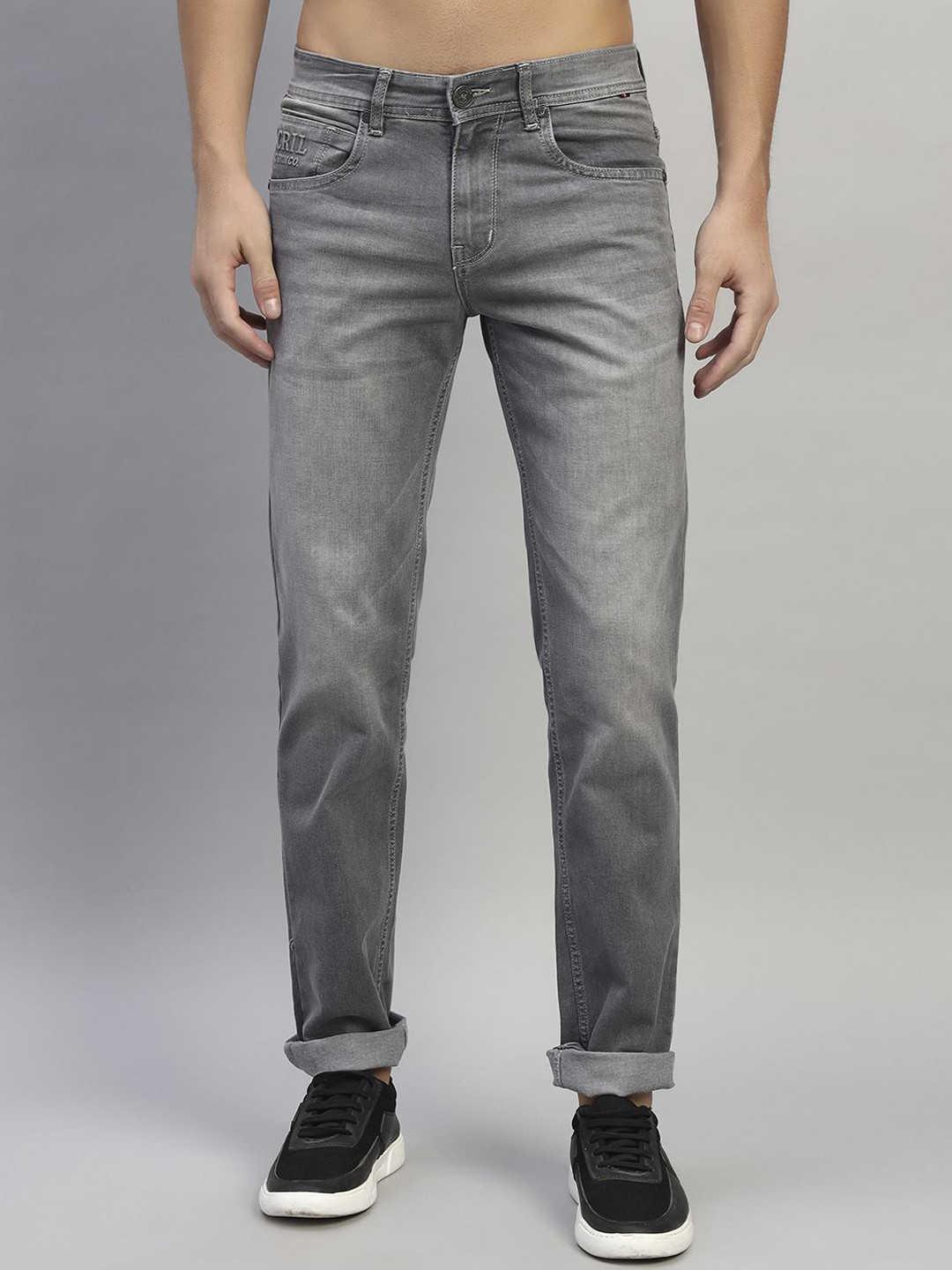 Cantabil Men Original Ultra Mid-Rise Slim Fit Heavy Fade Stretchable Jeans